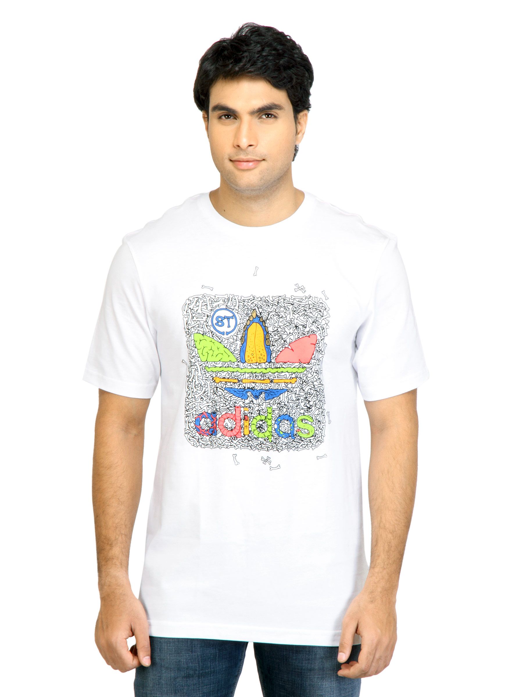 ADIDAS Originals Men ST Logo White Tshirt