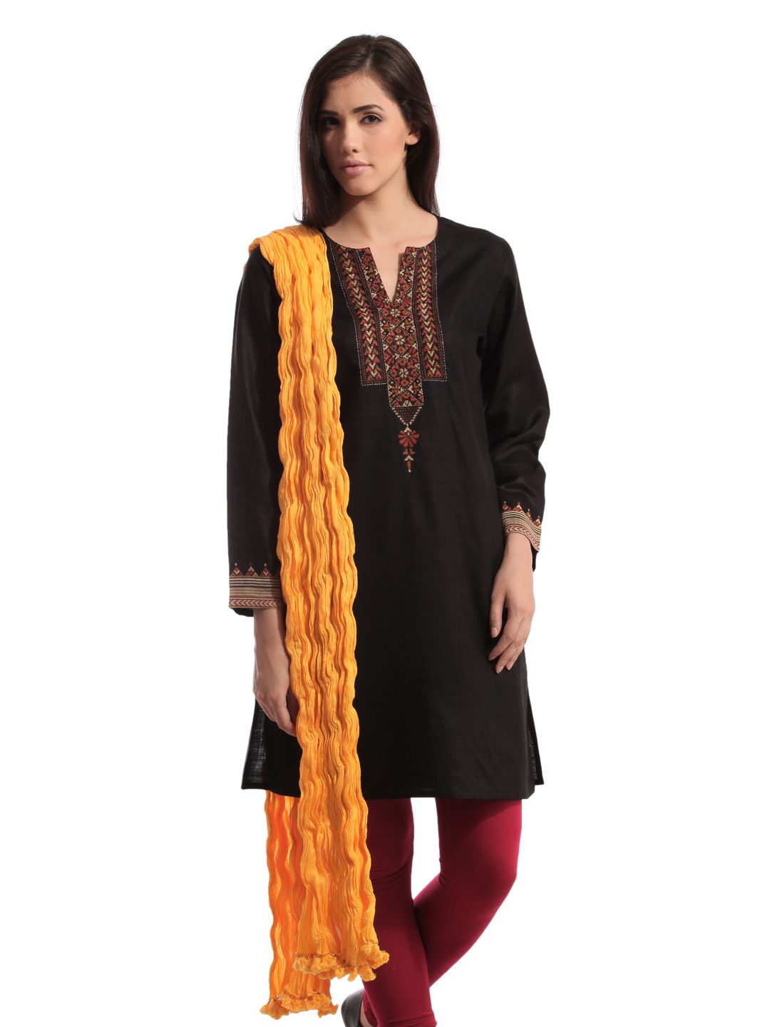 Fabindia Yellow Dupatta