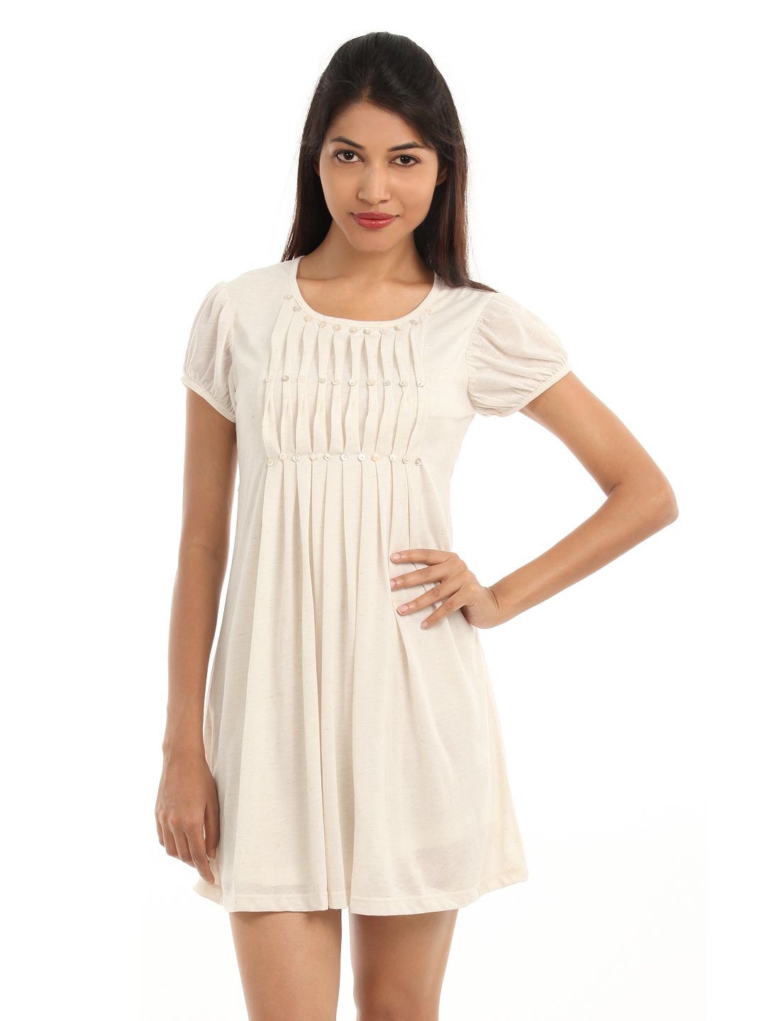 Wills Lifestyle Women Off White Dress