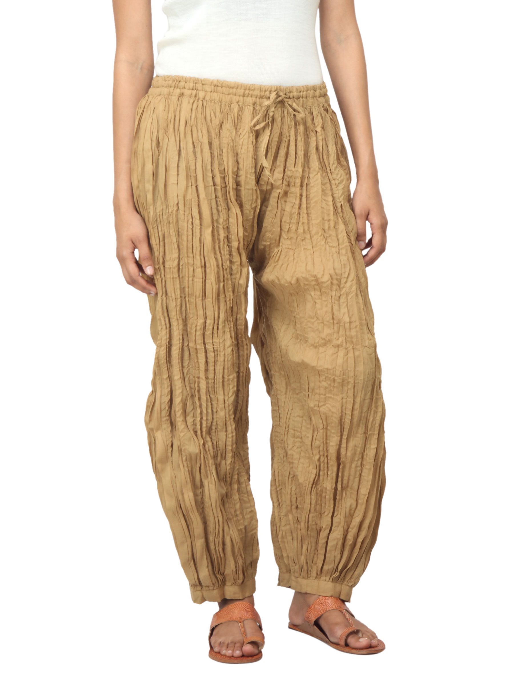 Fabindia Women Beige Harem Pants