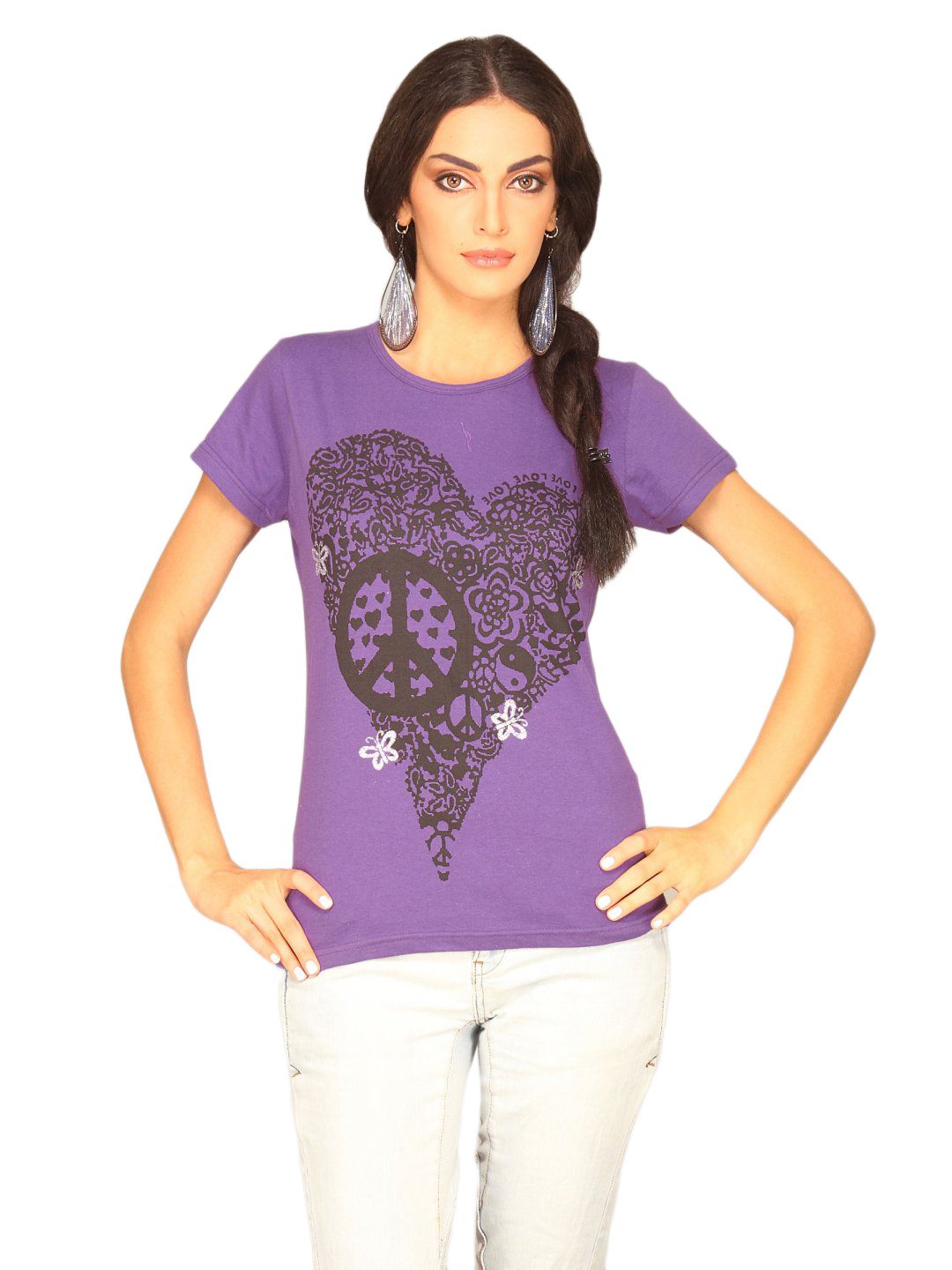 Jealous 21 Women Purple Peace Top
