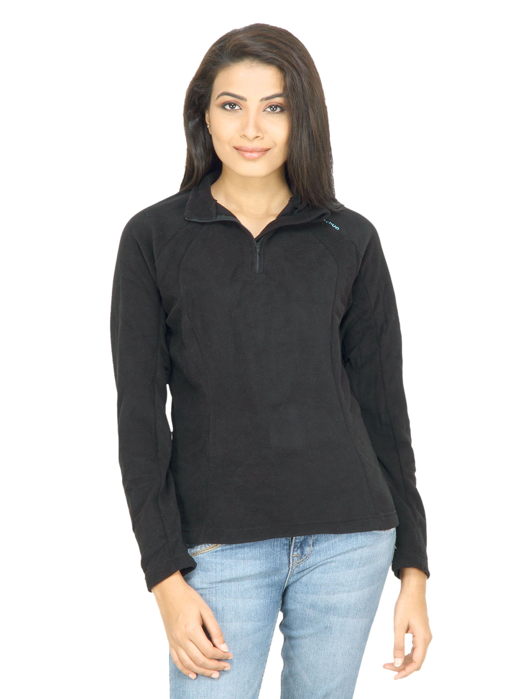 Quechua Women Fleece Black Sweatshirt