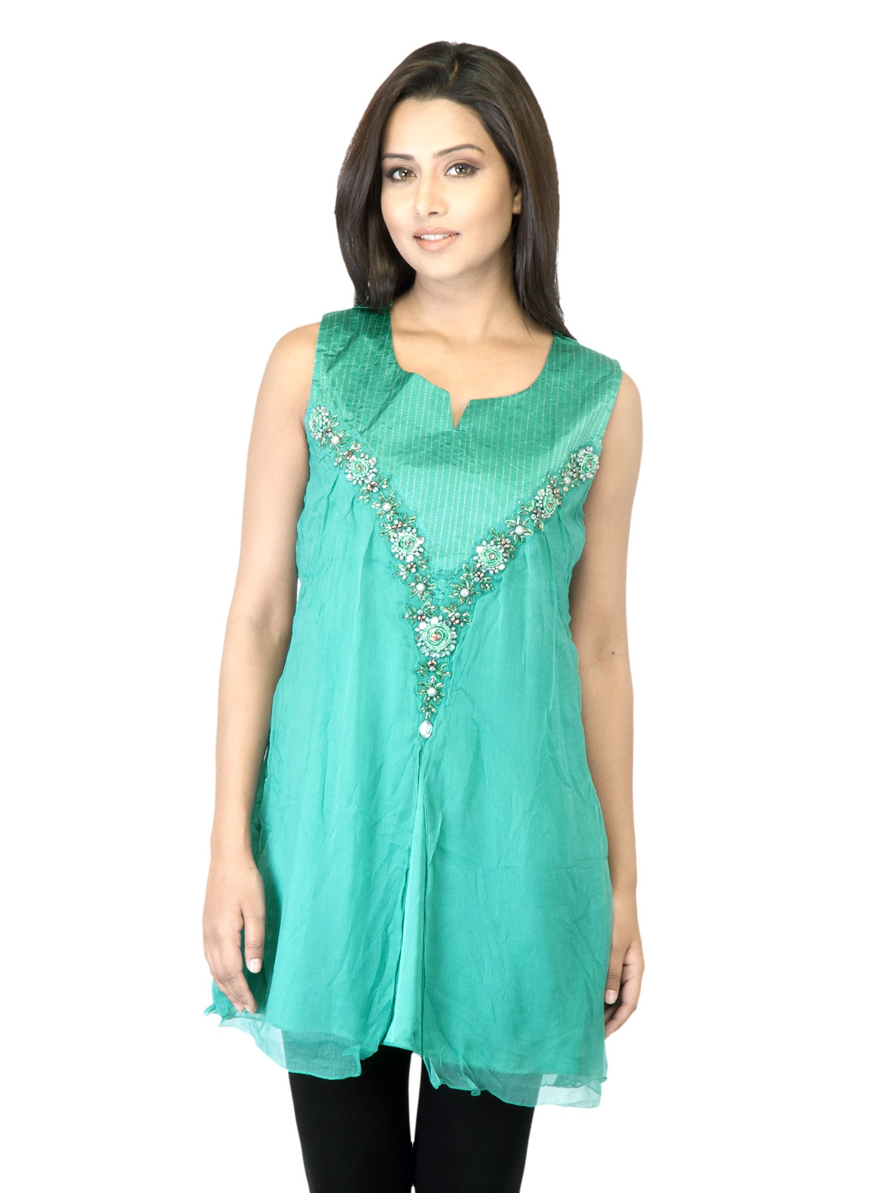 La-Emotio Women Green Kurti