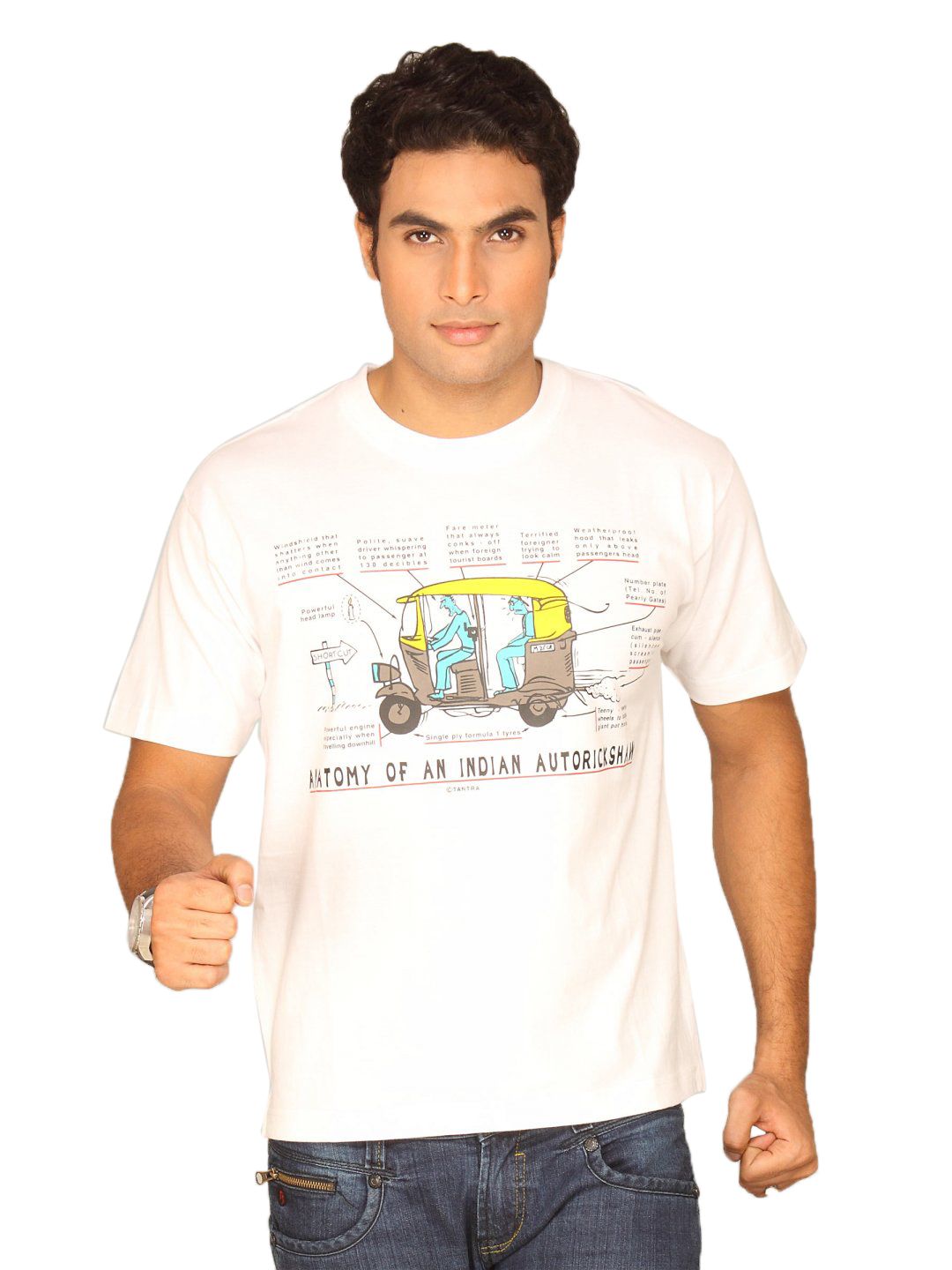 Tantra Men's Autorikshaw White T-shirt