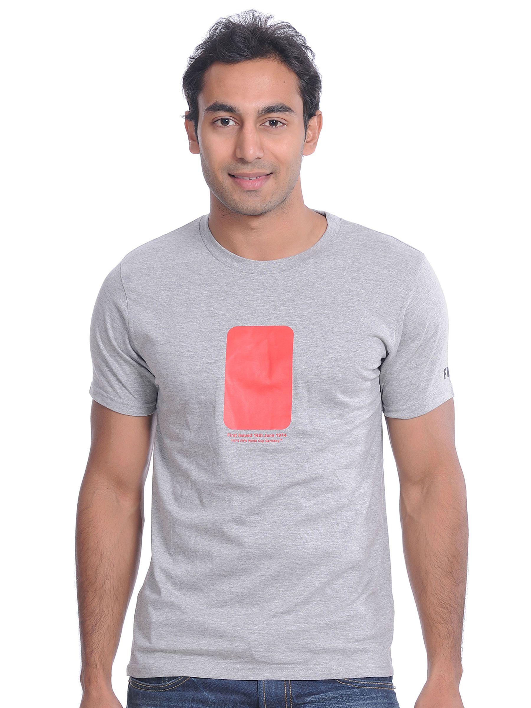 FIFA Mens Red Card Grey T-shirt