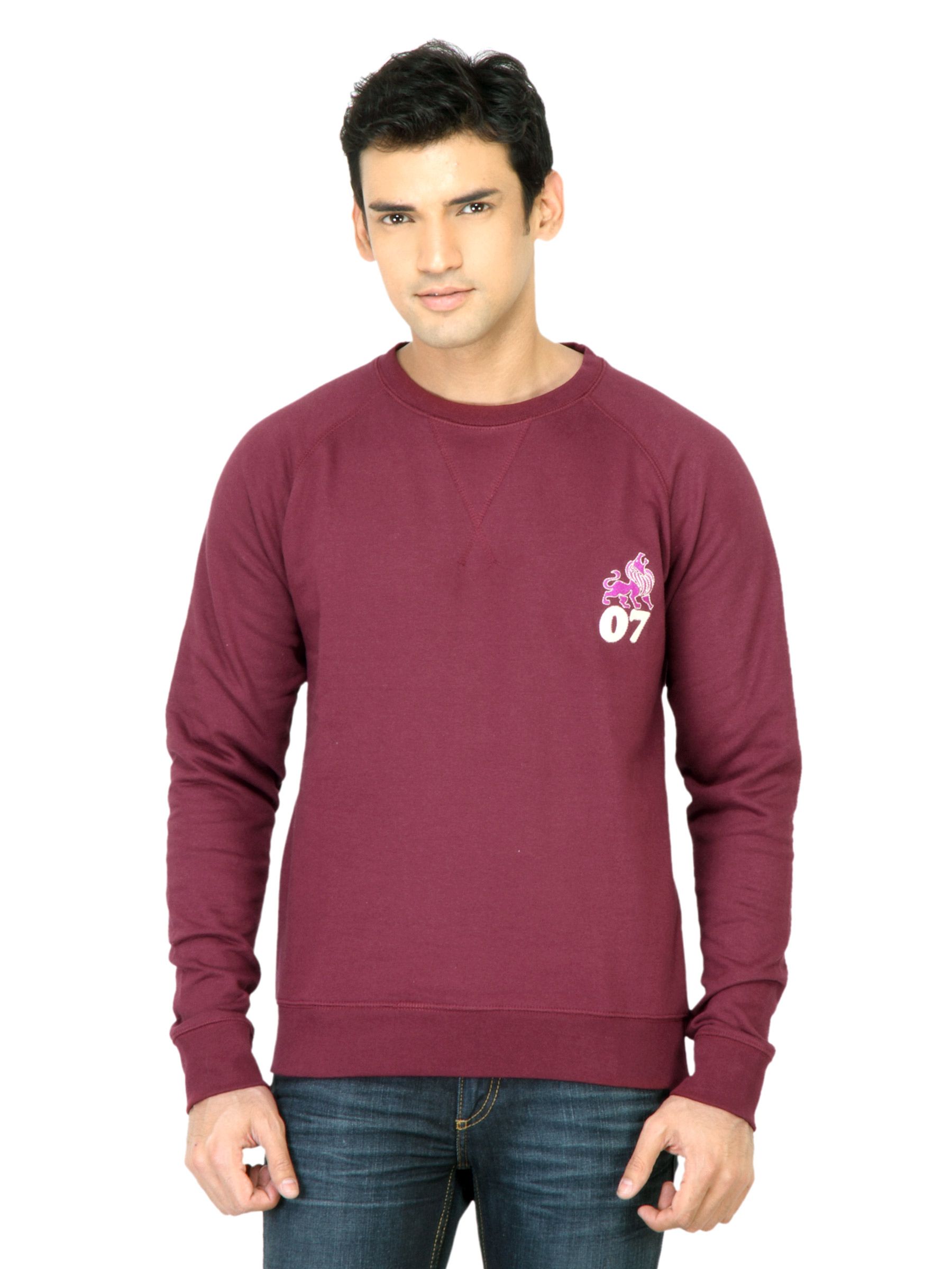 Myntra Men Maroon Sweatshirt