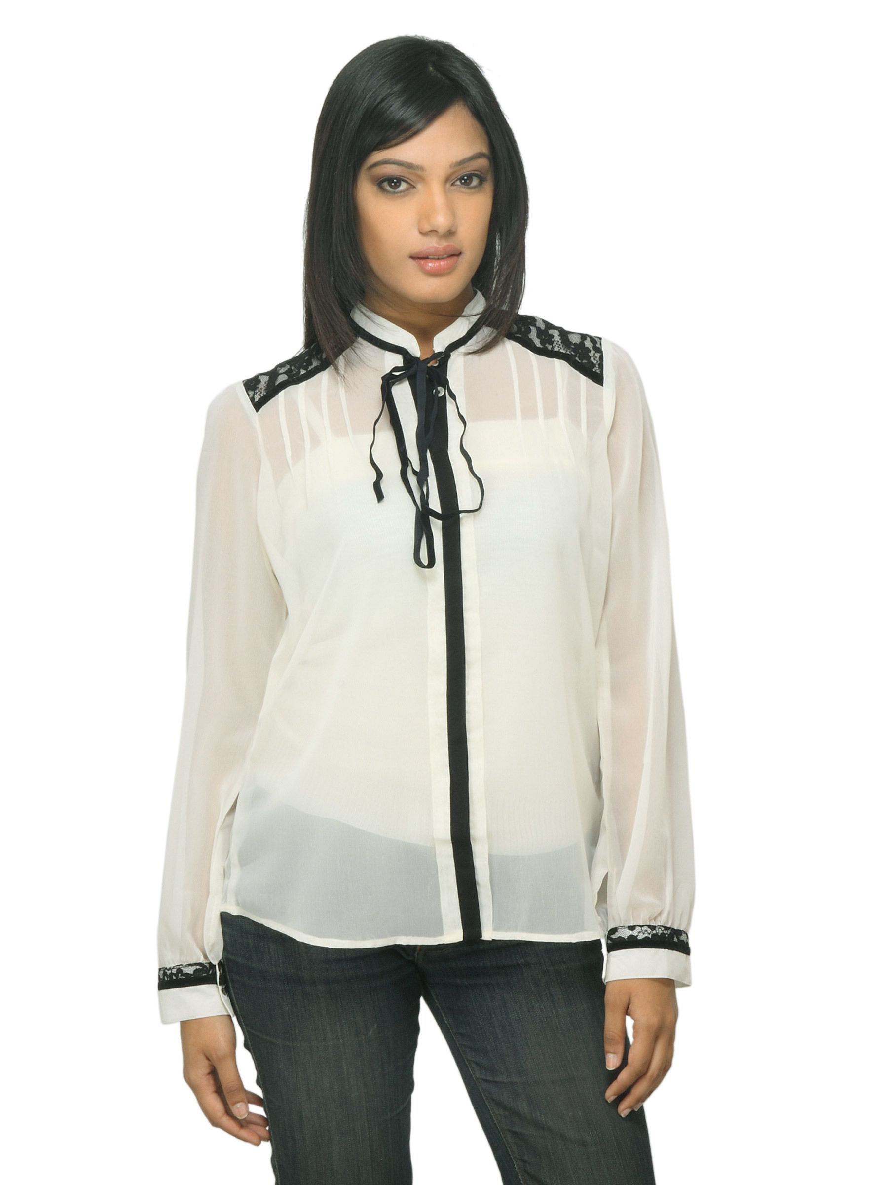 Femella Women Cream Shirt