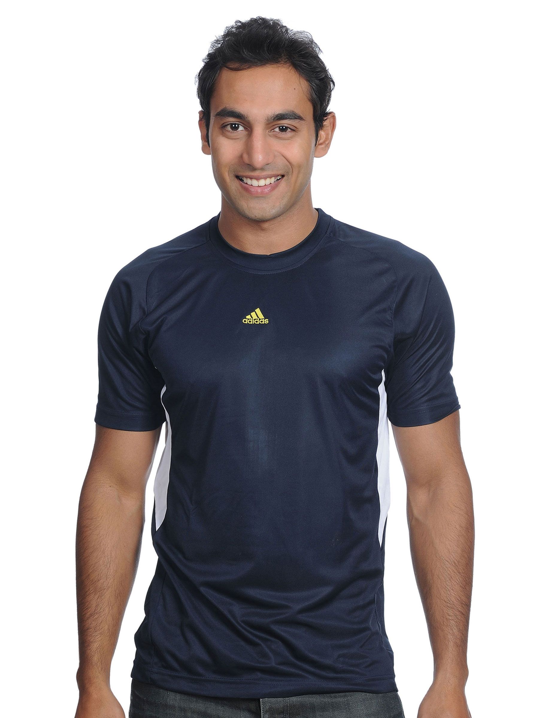 ADIDAS Mens Dark Blue T-shirt