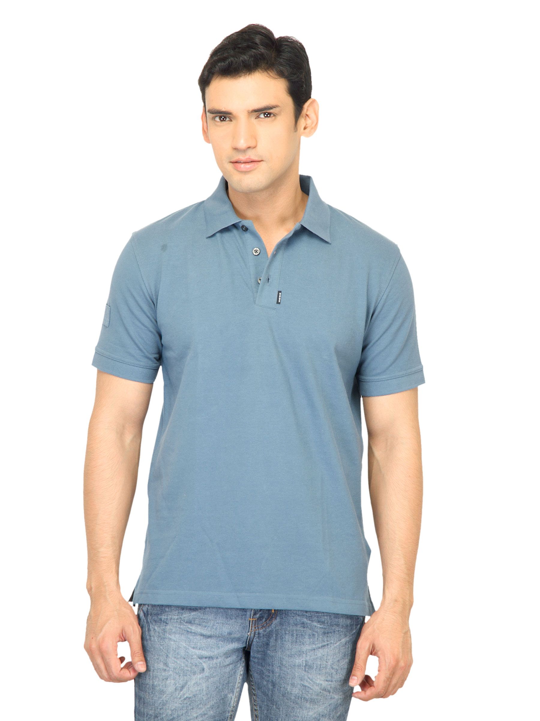 Inesis Men Solid Grey Tshirt