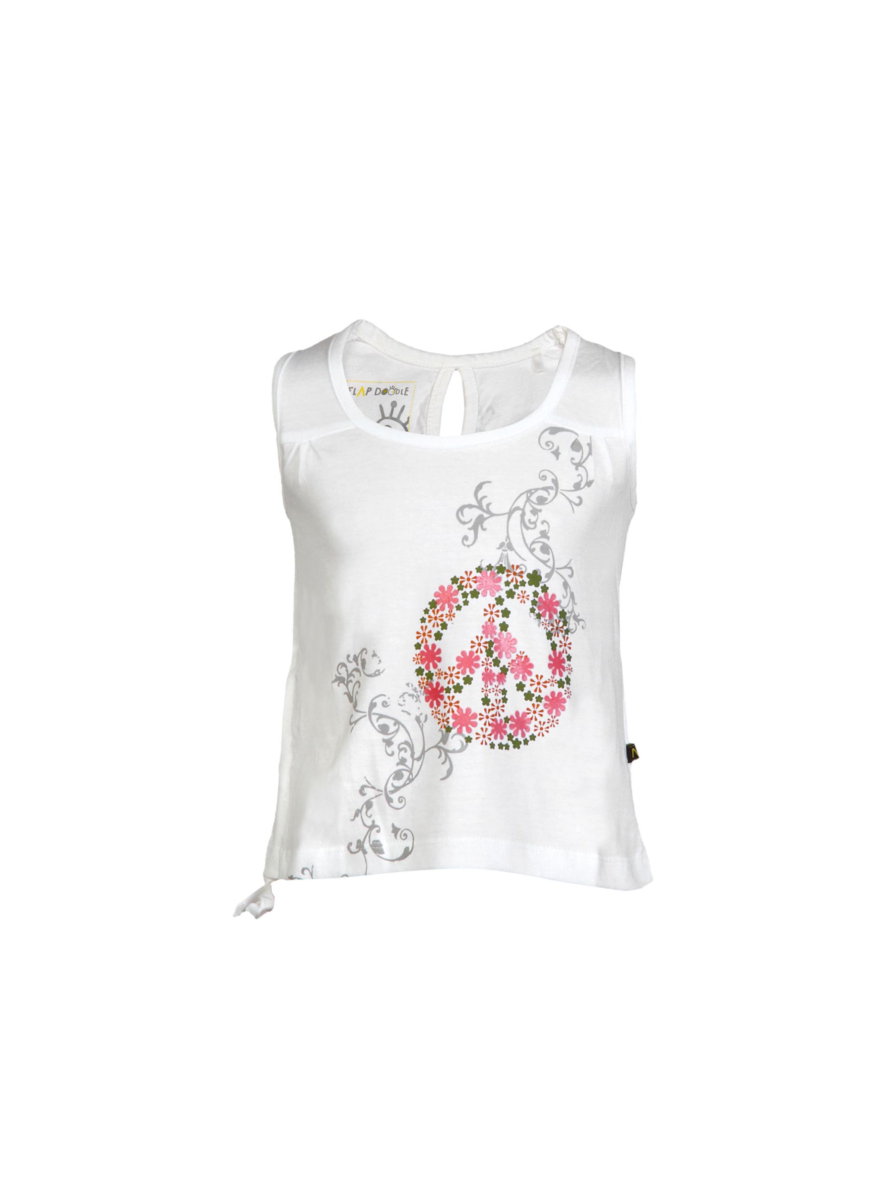 Doodle Girl Little Princess White Tops