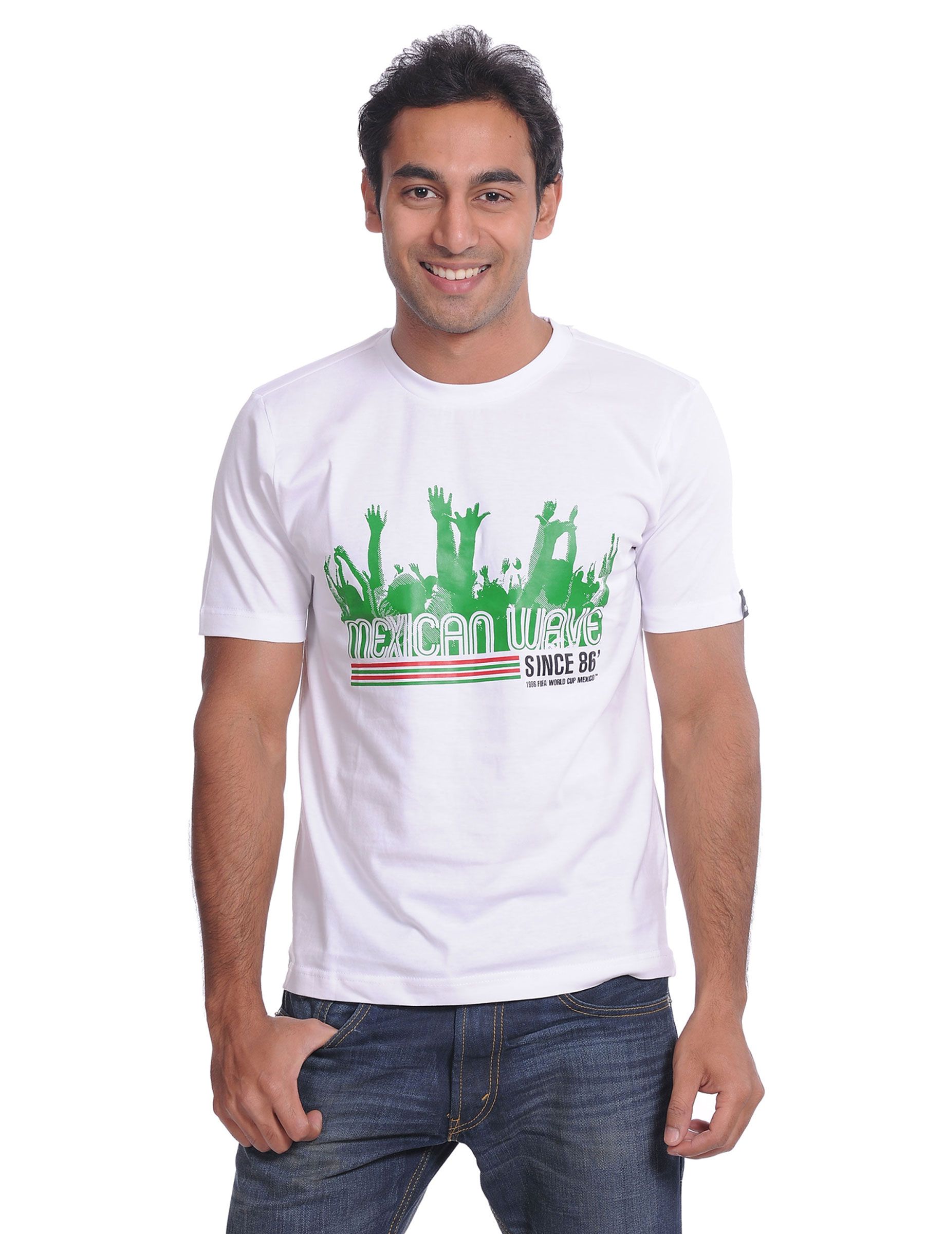 FIFA Mens Mexican Wave White T-shirt