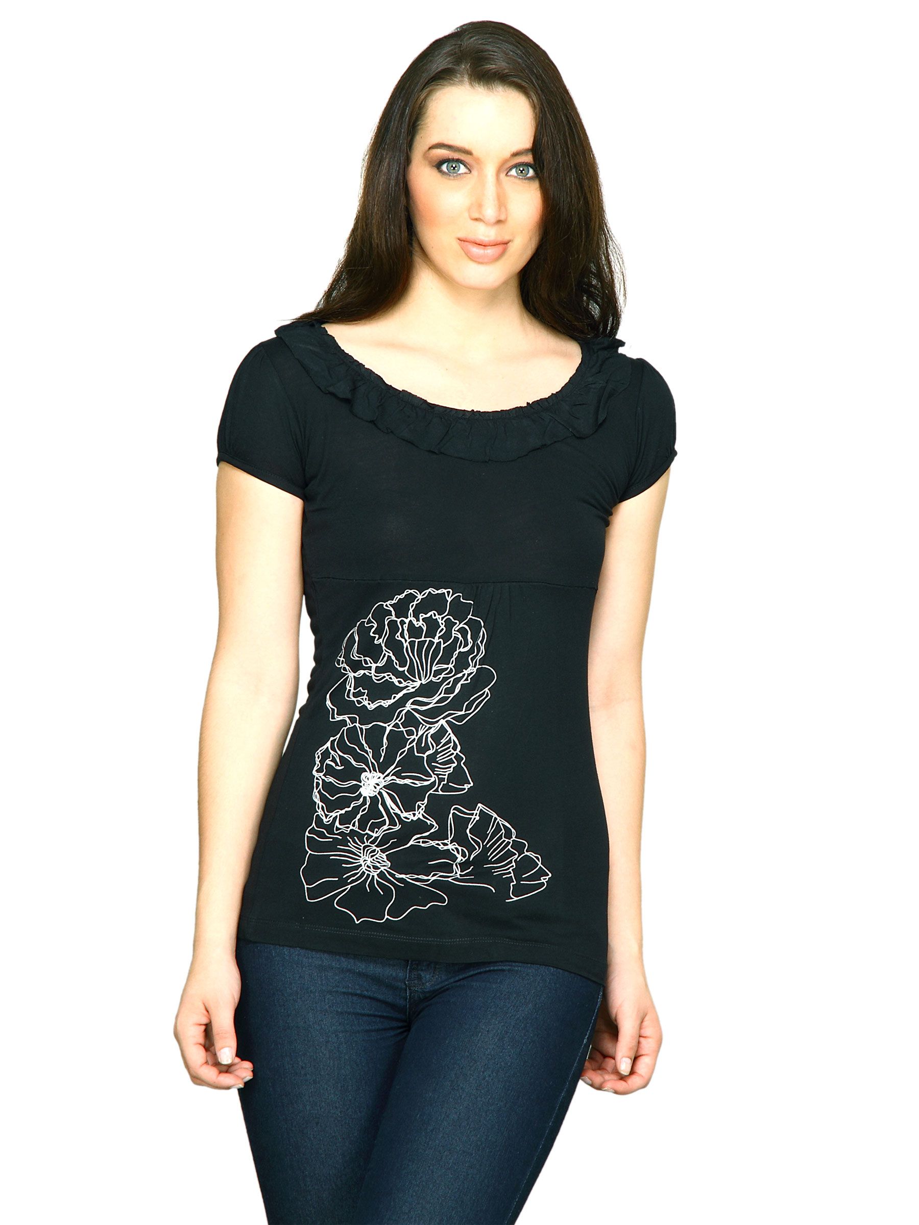 Jealous 21 Women Jealous Panthea Purple Top Black Tops