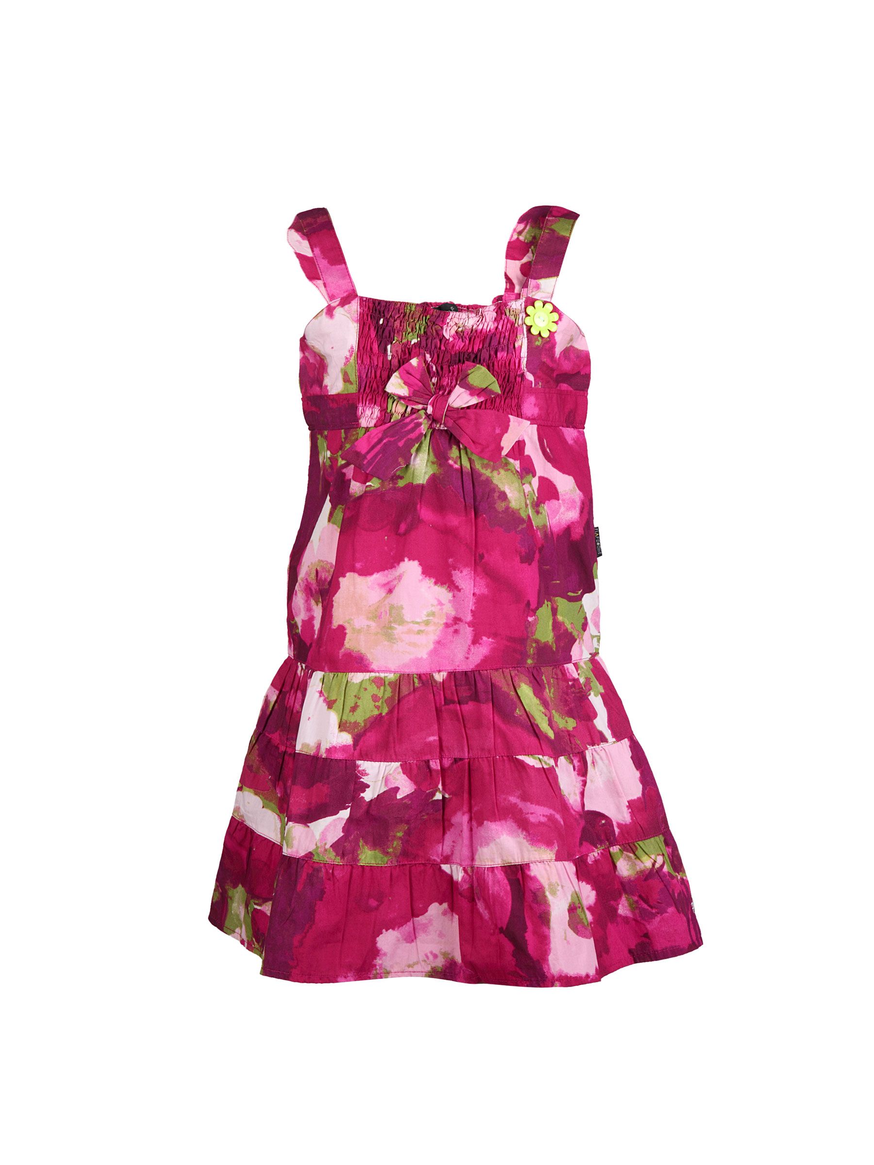 Doodle Kids Girl Printed Pink Dress