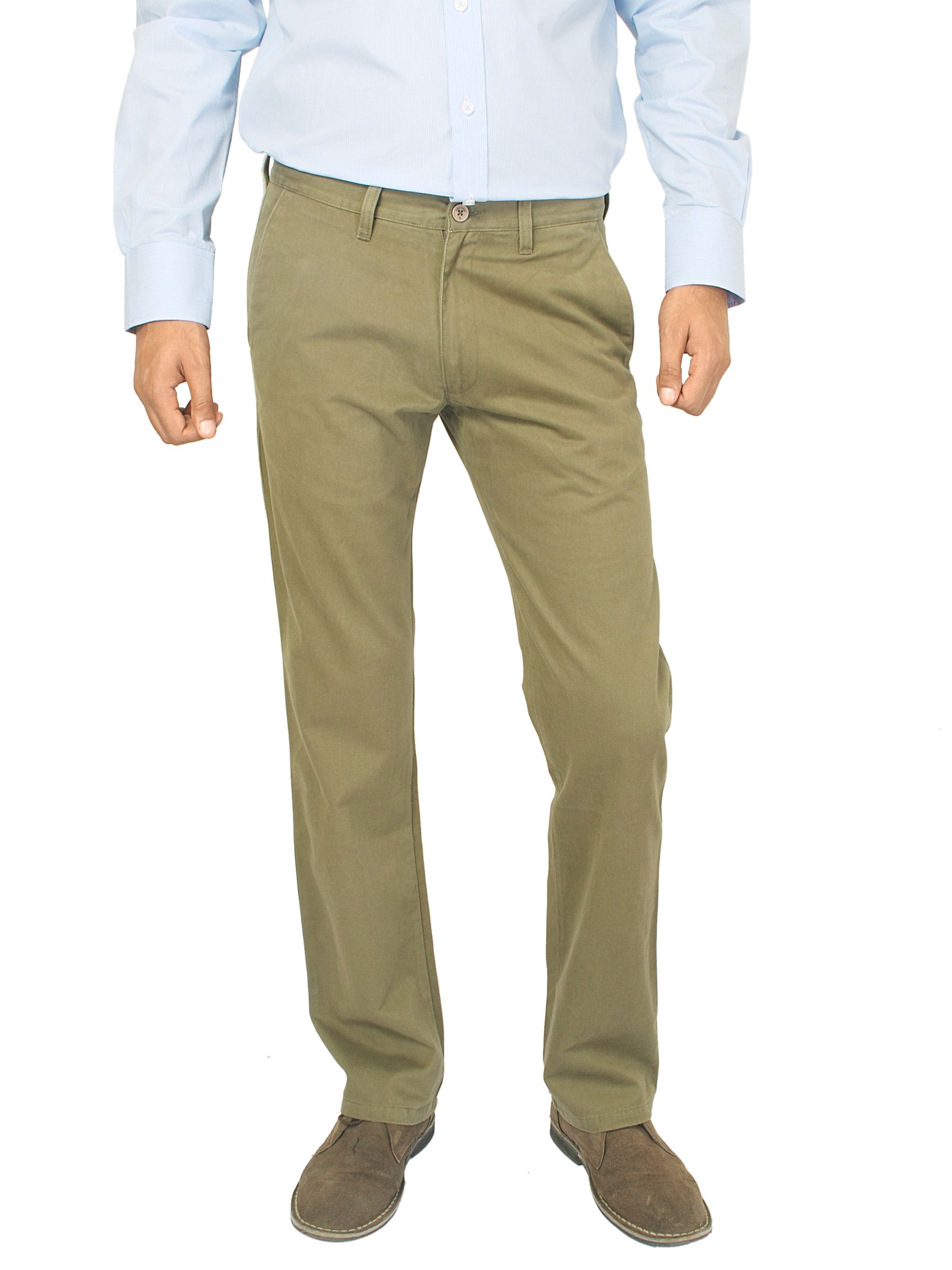 Highlander Men Solid Olive Trouser