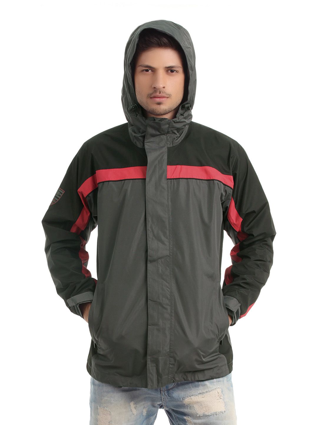 Just Natural Unisex Charcoal Rain Jacket