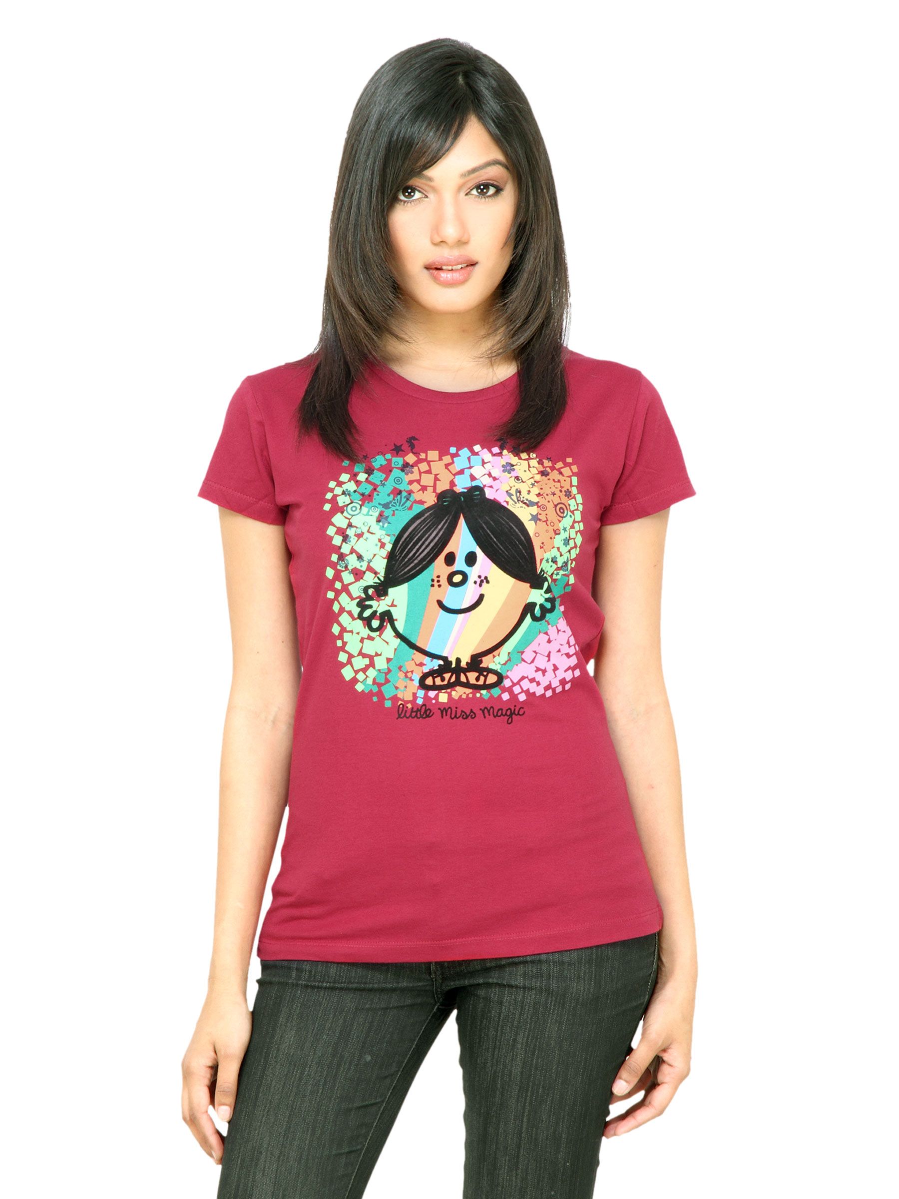 Little Miss Women Magic Maroon T-shirt