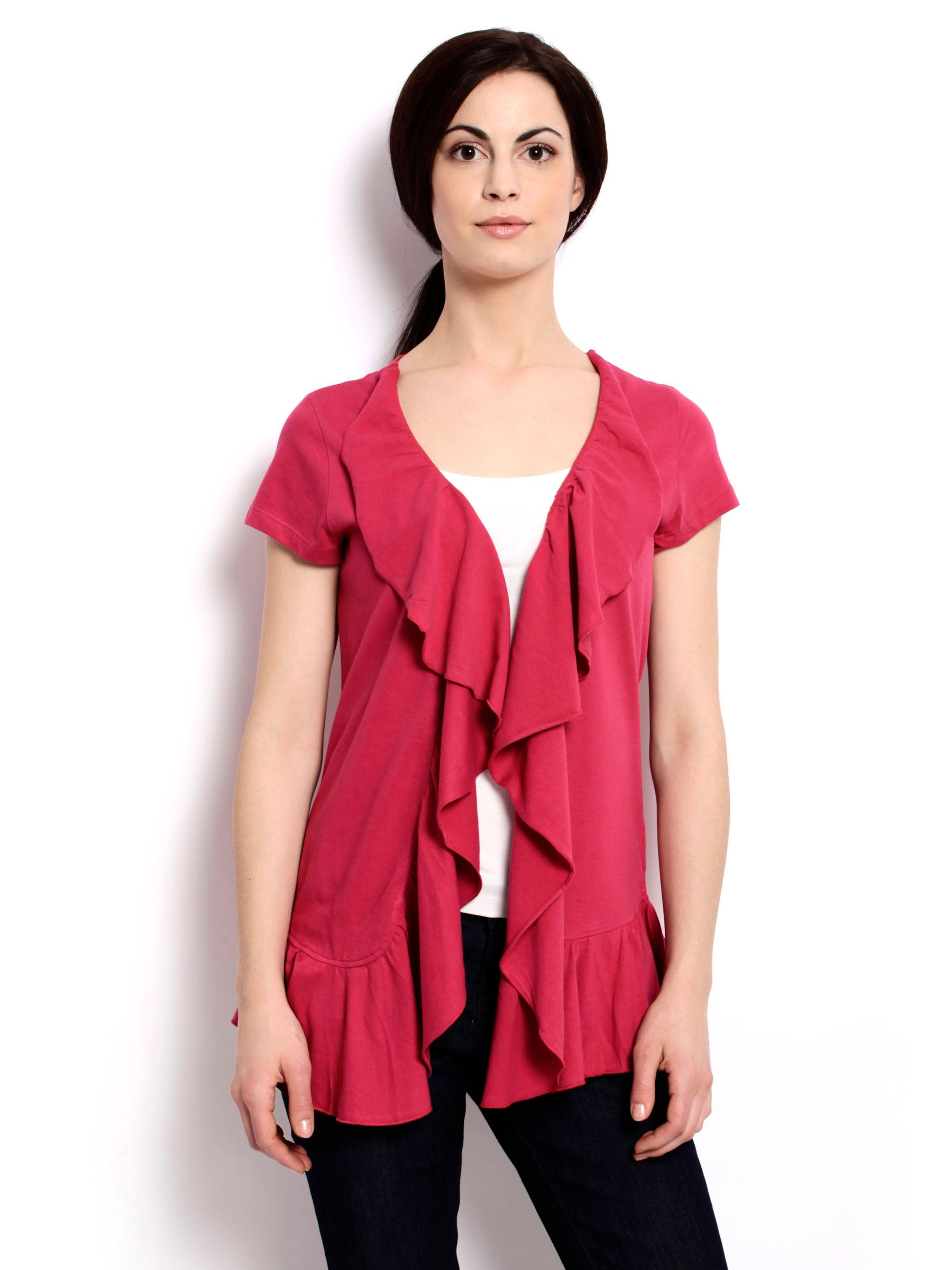 United Colors of Benetton Women Solid Pink Top