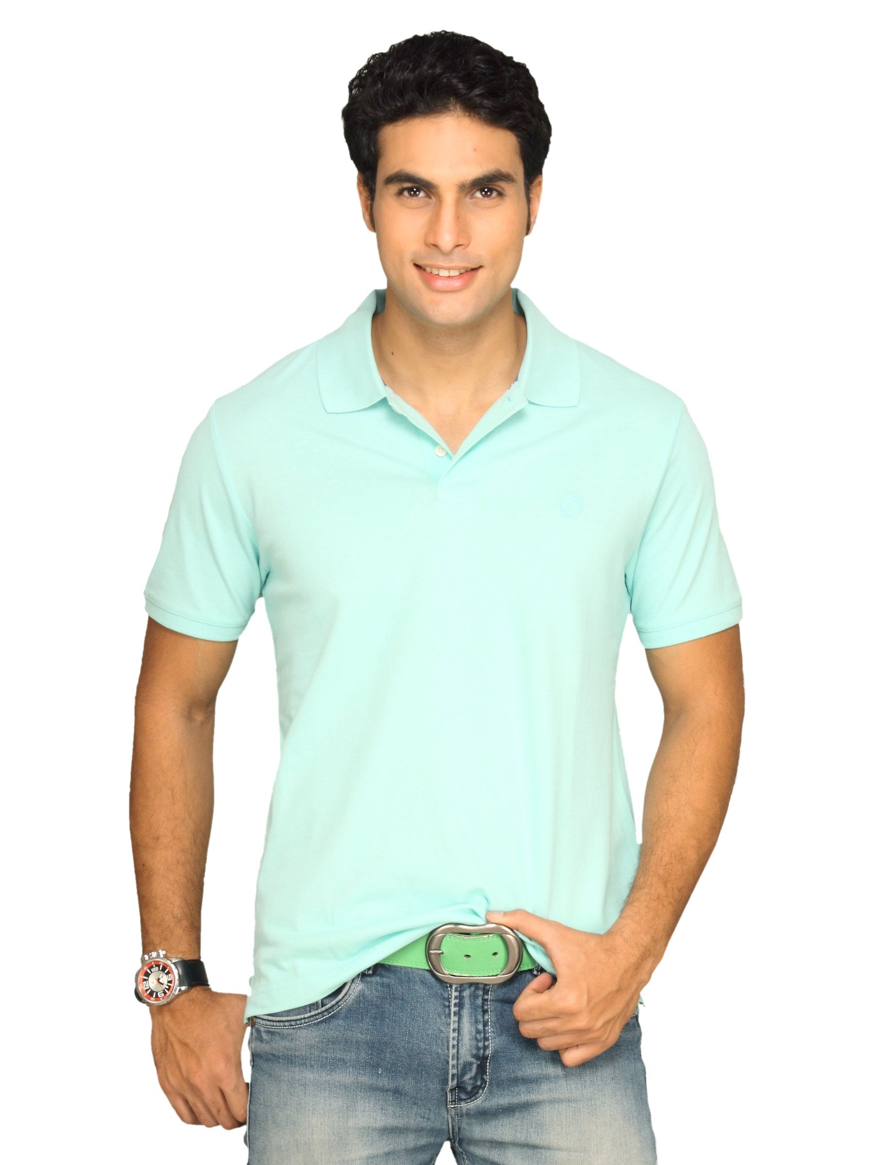s.Oliver Men's Sky Polo Blue T-shirt