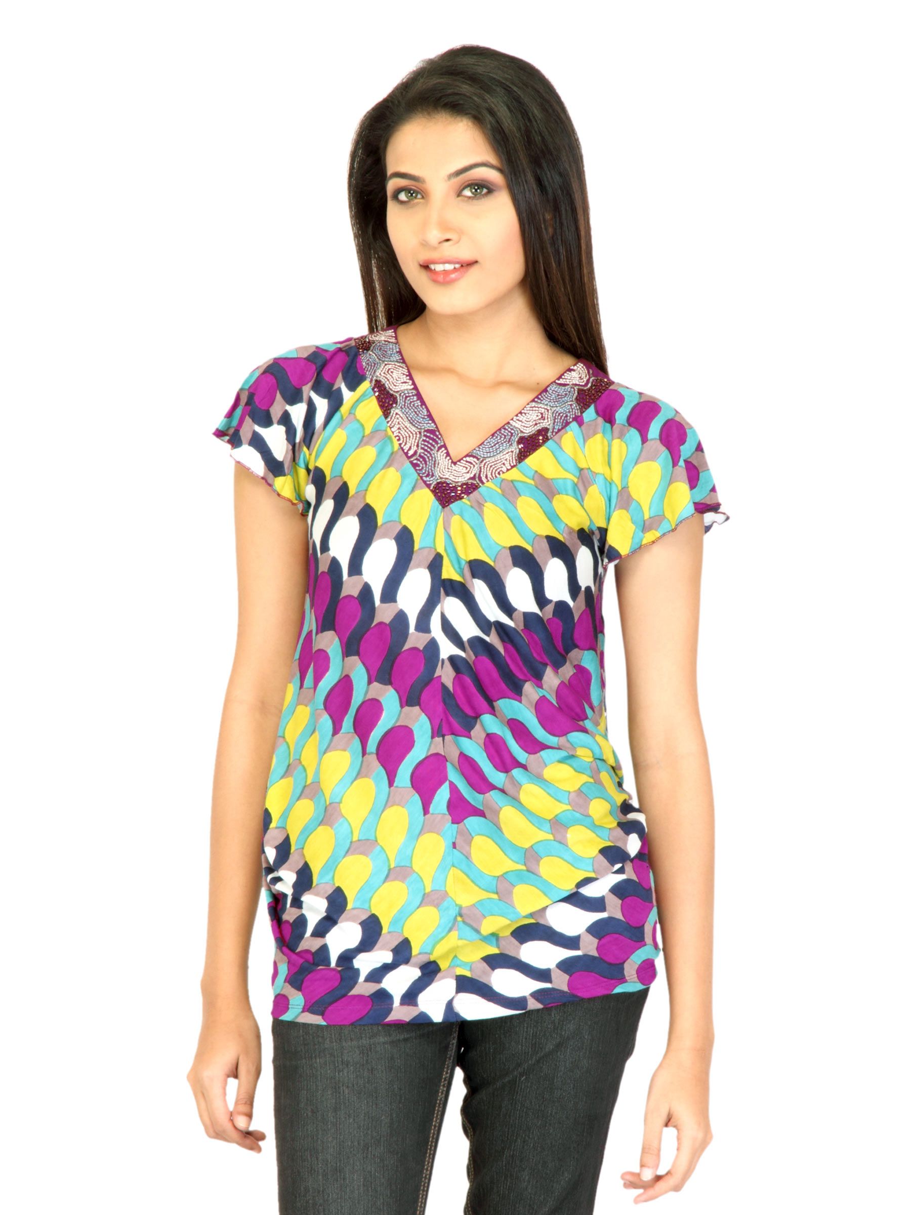 Jealous 21 Women Printed Maroon Tops