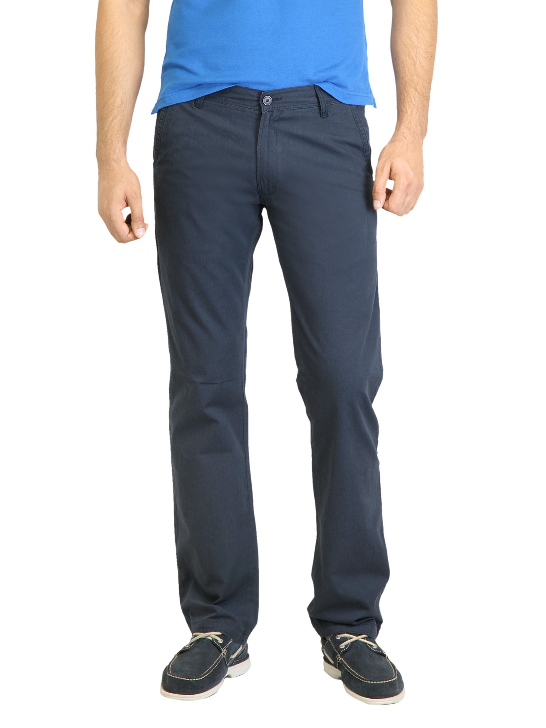 Highlander Men Solid Blue Trouser