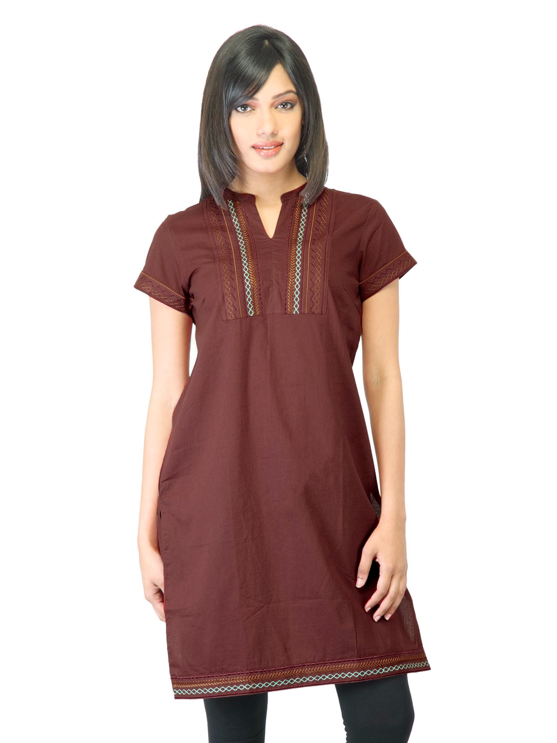 Folklore Women Maroon  Kurta