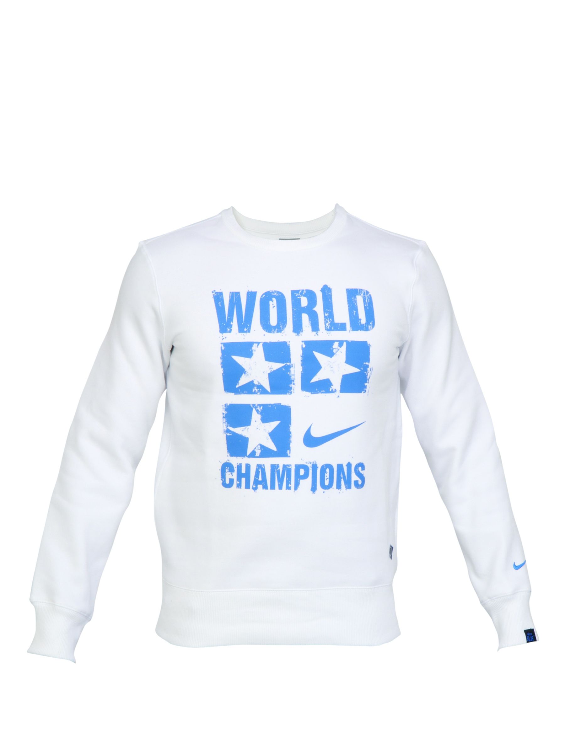 Nike Men AS EM BE True Cricket Crew White Sweatshirts