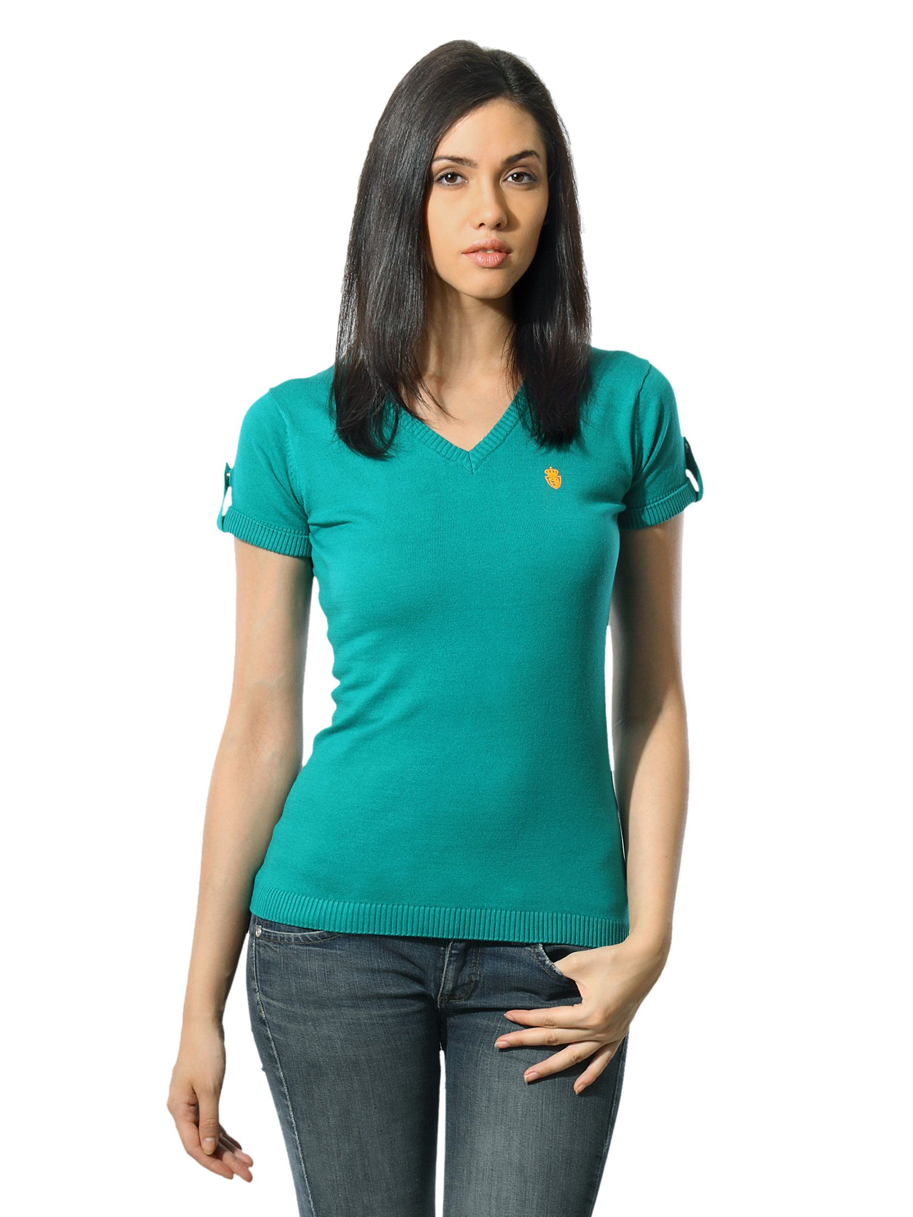 Spykar Women Cult Green T-shirt