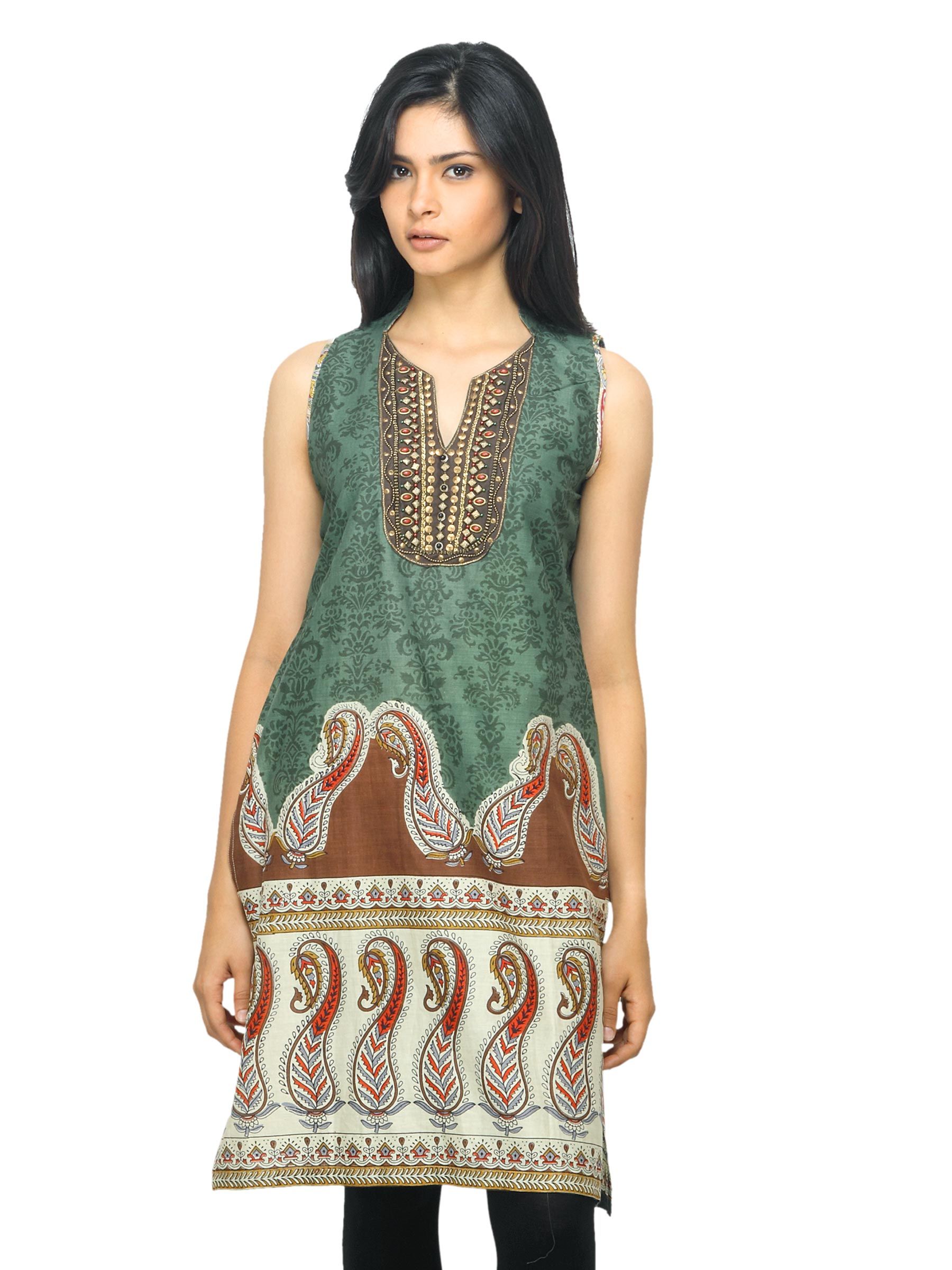 Aneri Women Green Kurta
