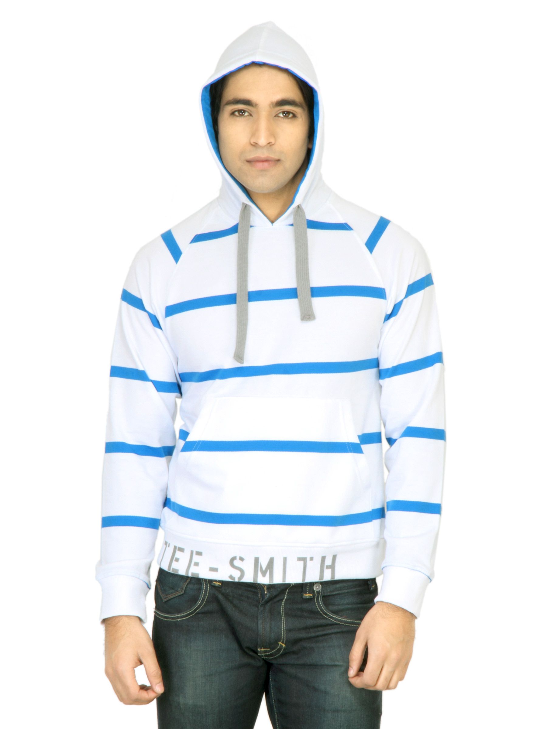 Classic Polo Men Striped White Sweatshirt
