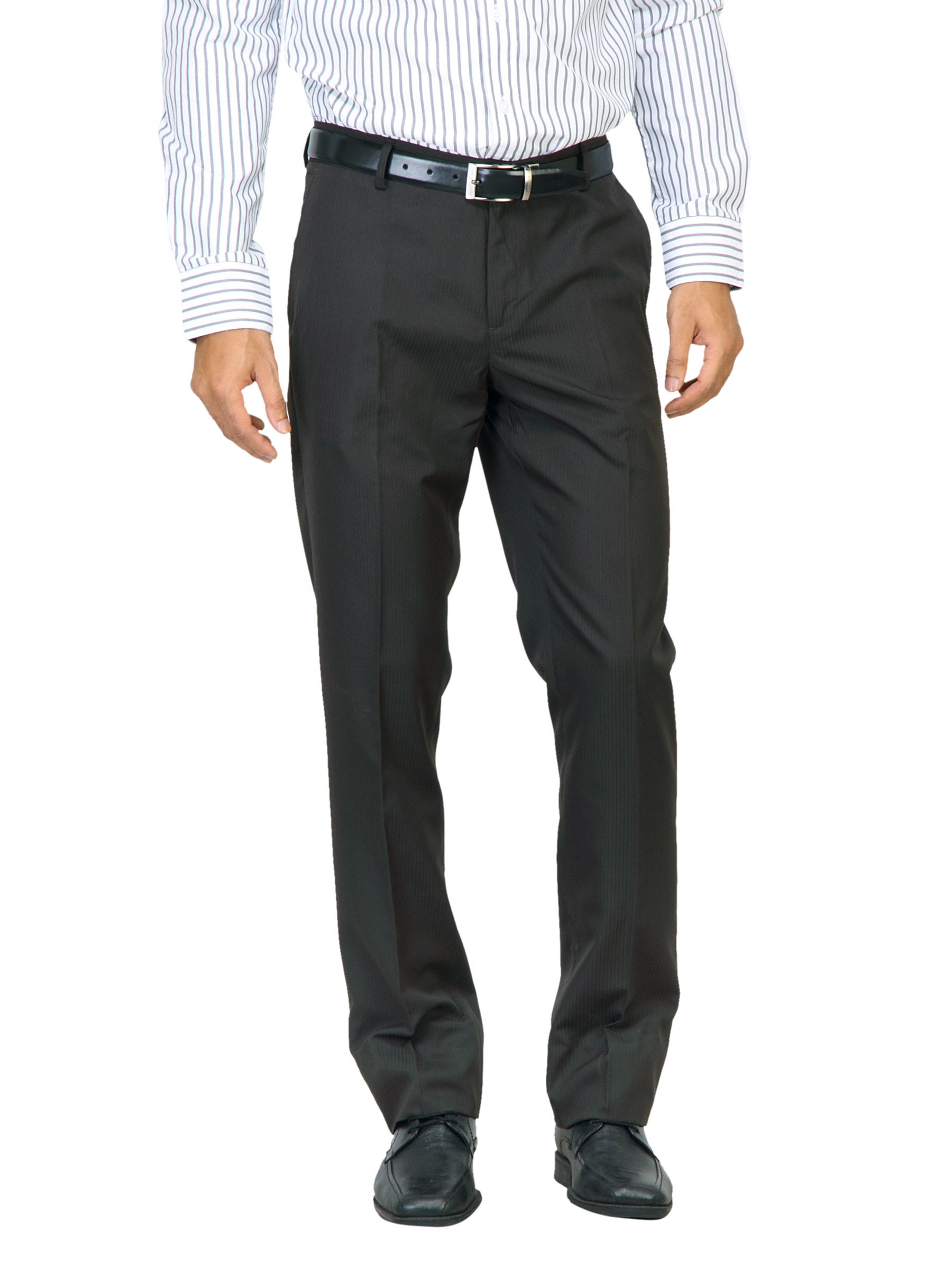 Belmonte Men Stripe Trouser Brown Trousers