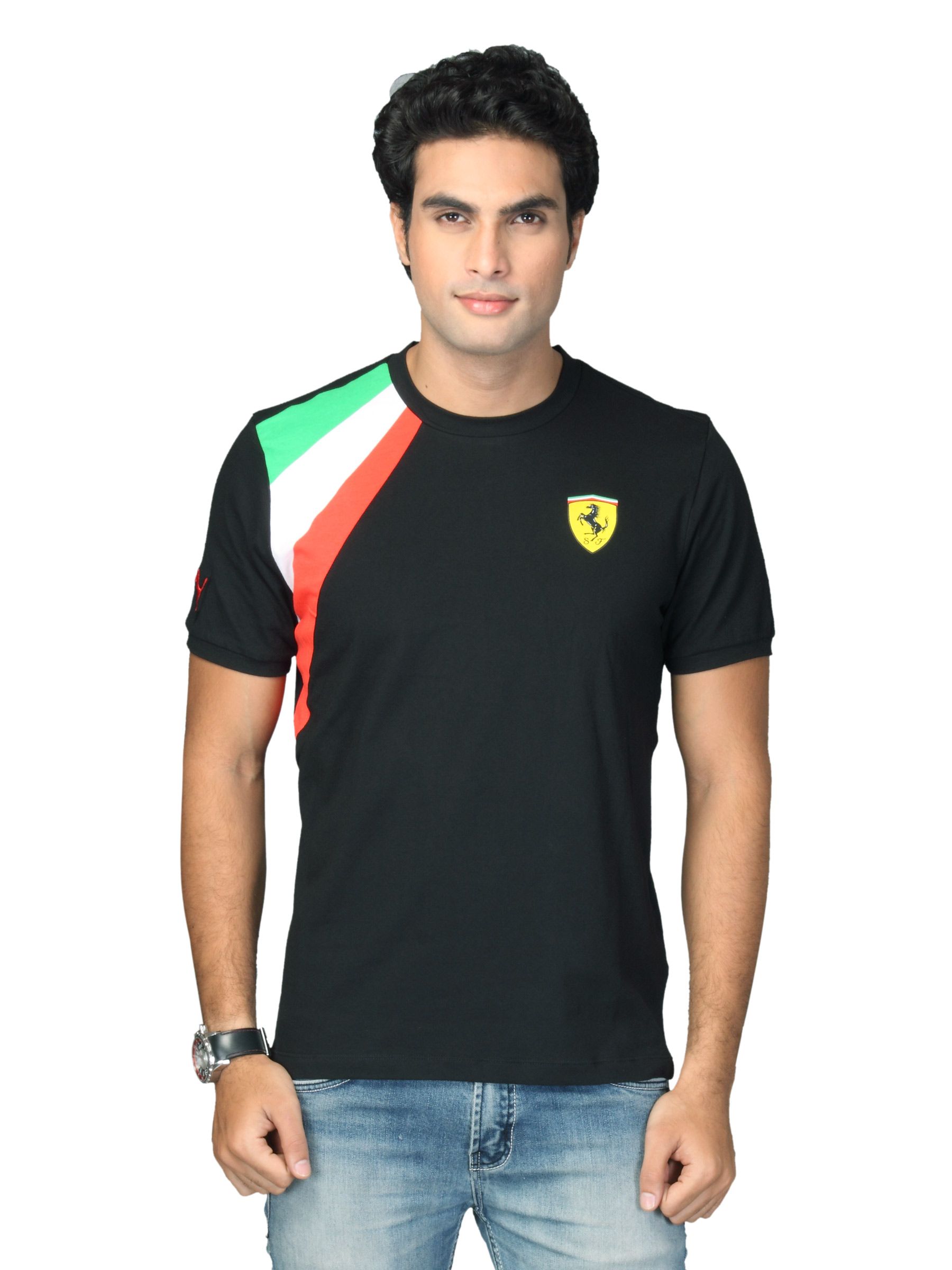 Puma Men's Round Neck Black T-shirt