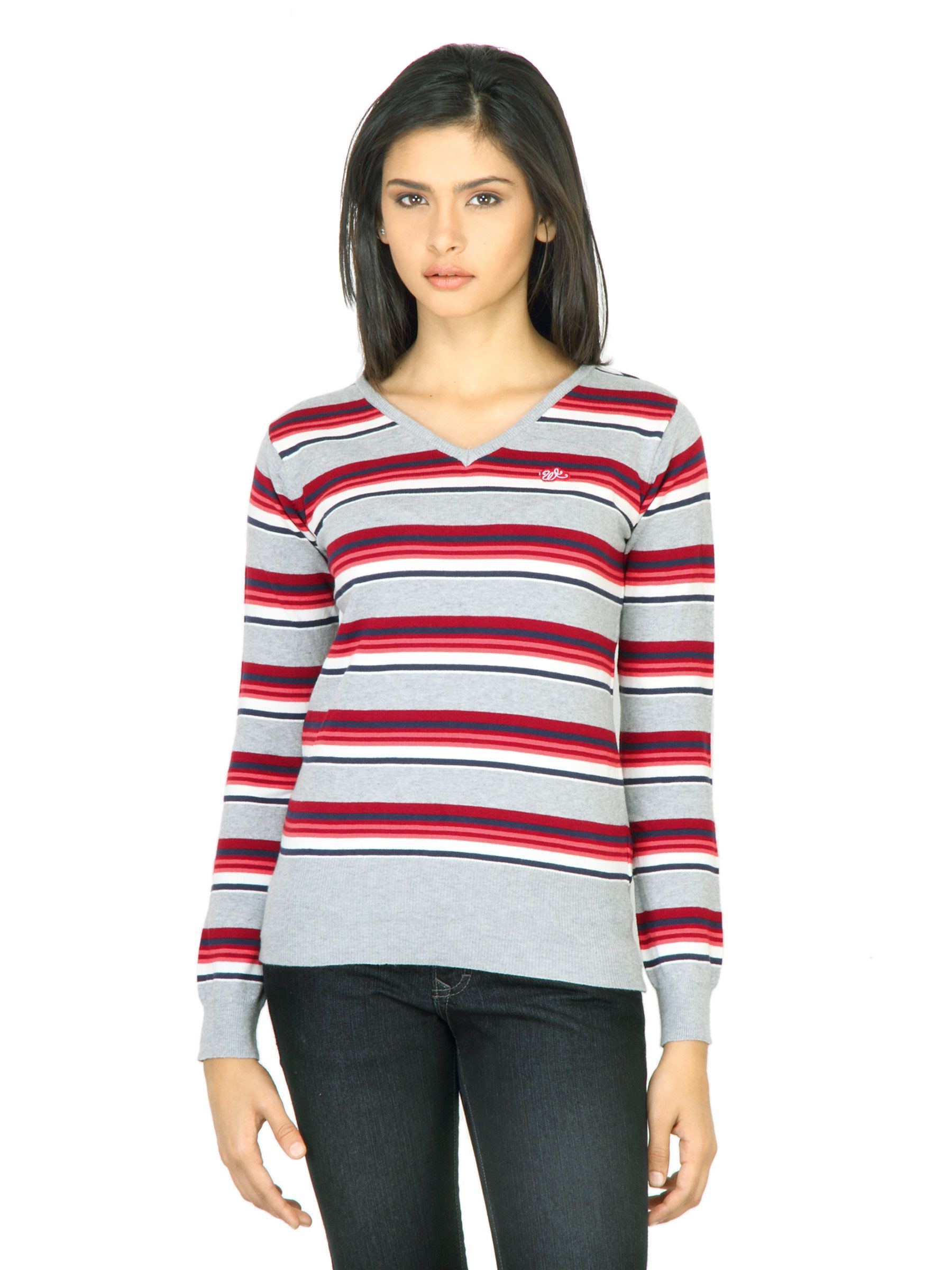 Wrangler Women Felt Grey Sweater