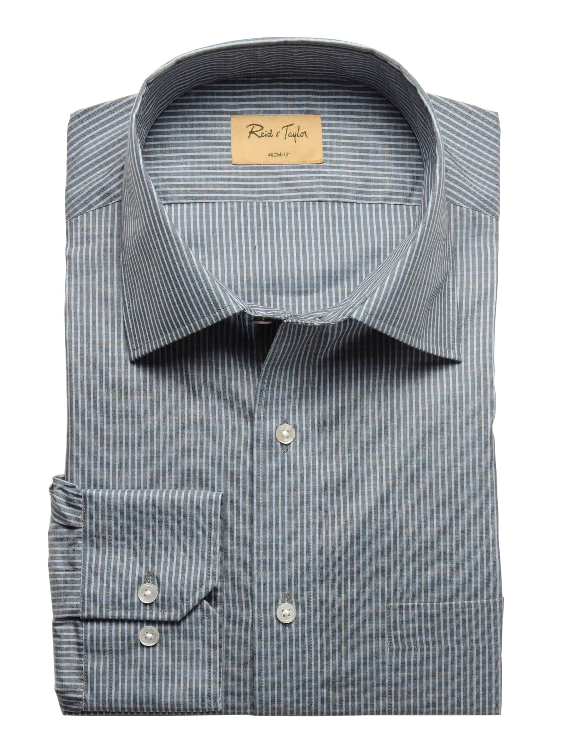 Reid & Taylor Men Check Grey Shirts