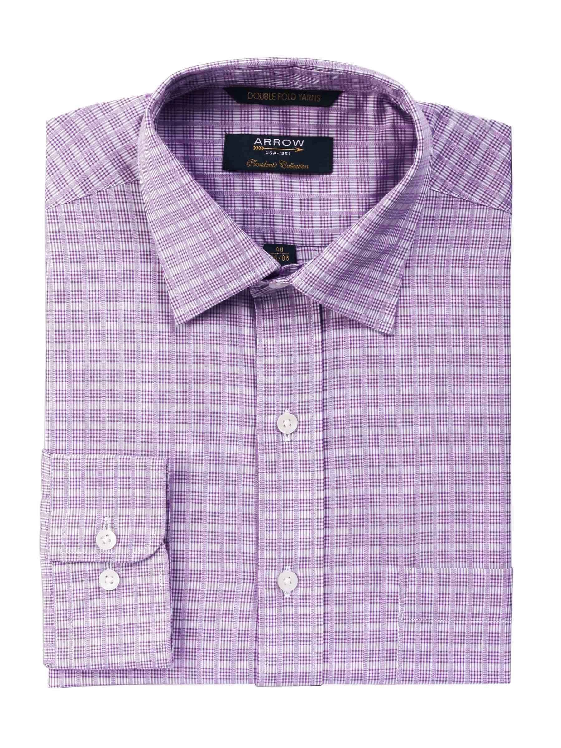 Arrow Men Check Purple Shirts