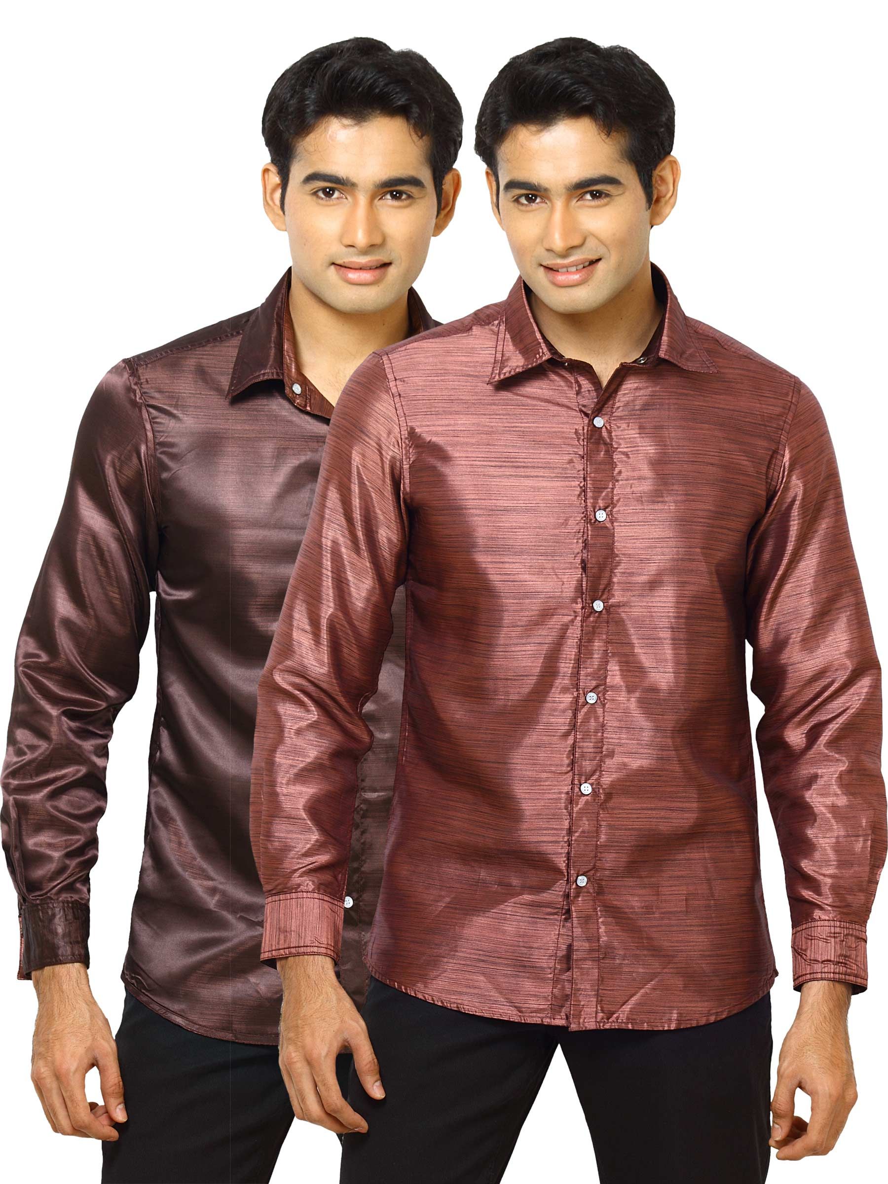 Indigo Nation Men Reversible Bling Red Shirts