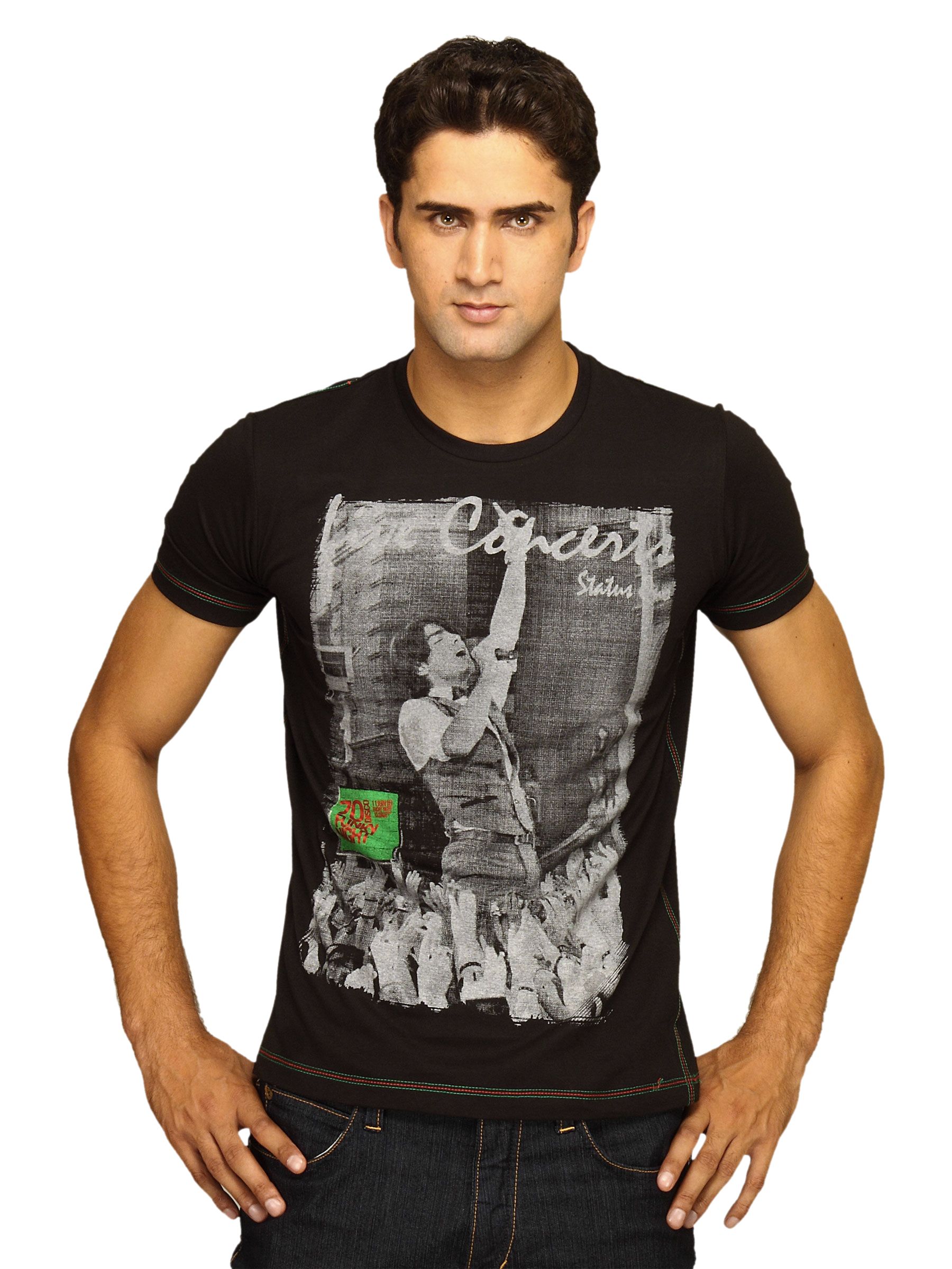 Status Quo Men's Concerts Black T-shirt