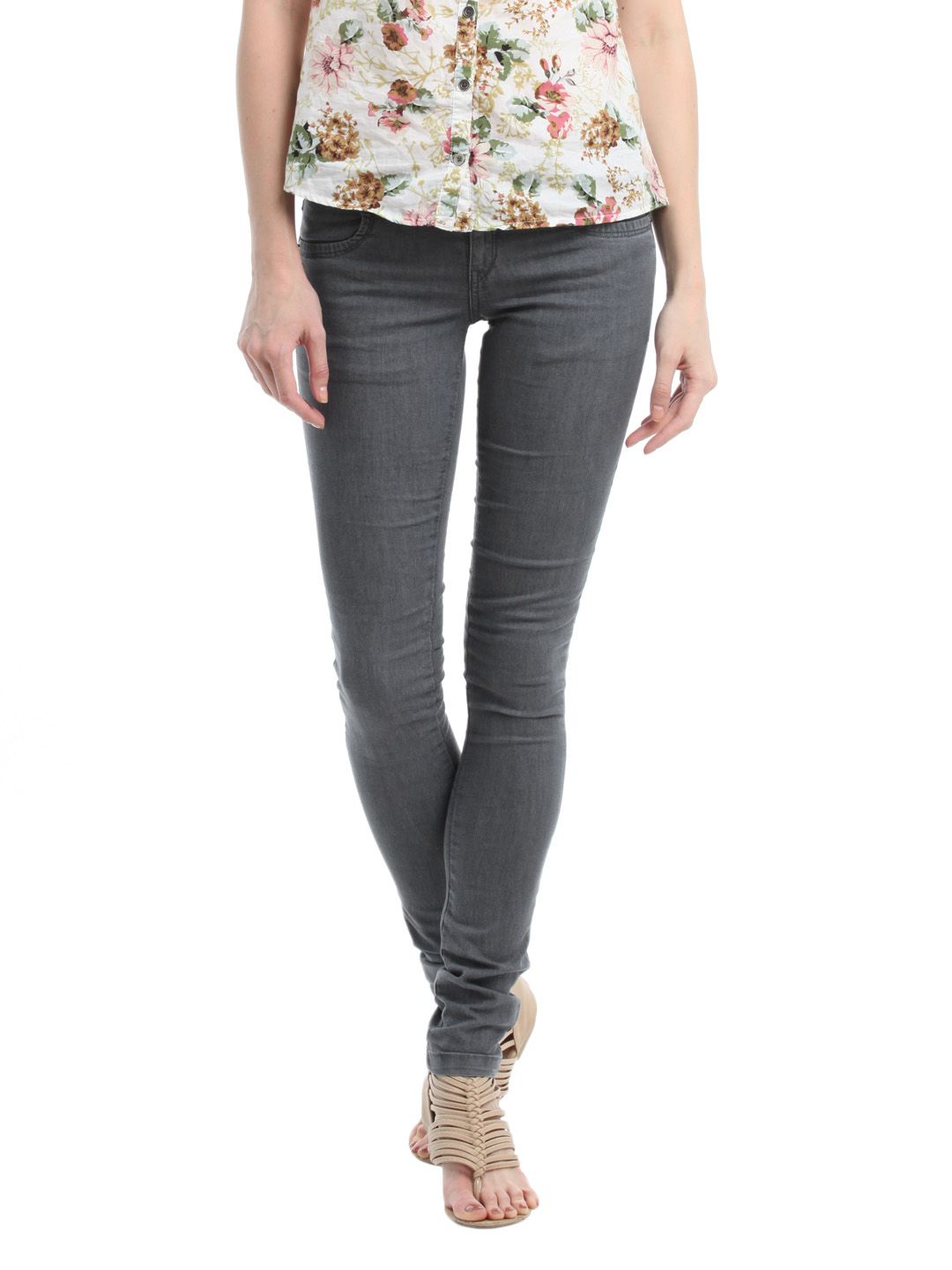 Kraus Jeans Women Grey Jeggings