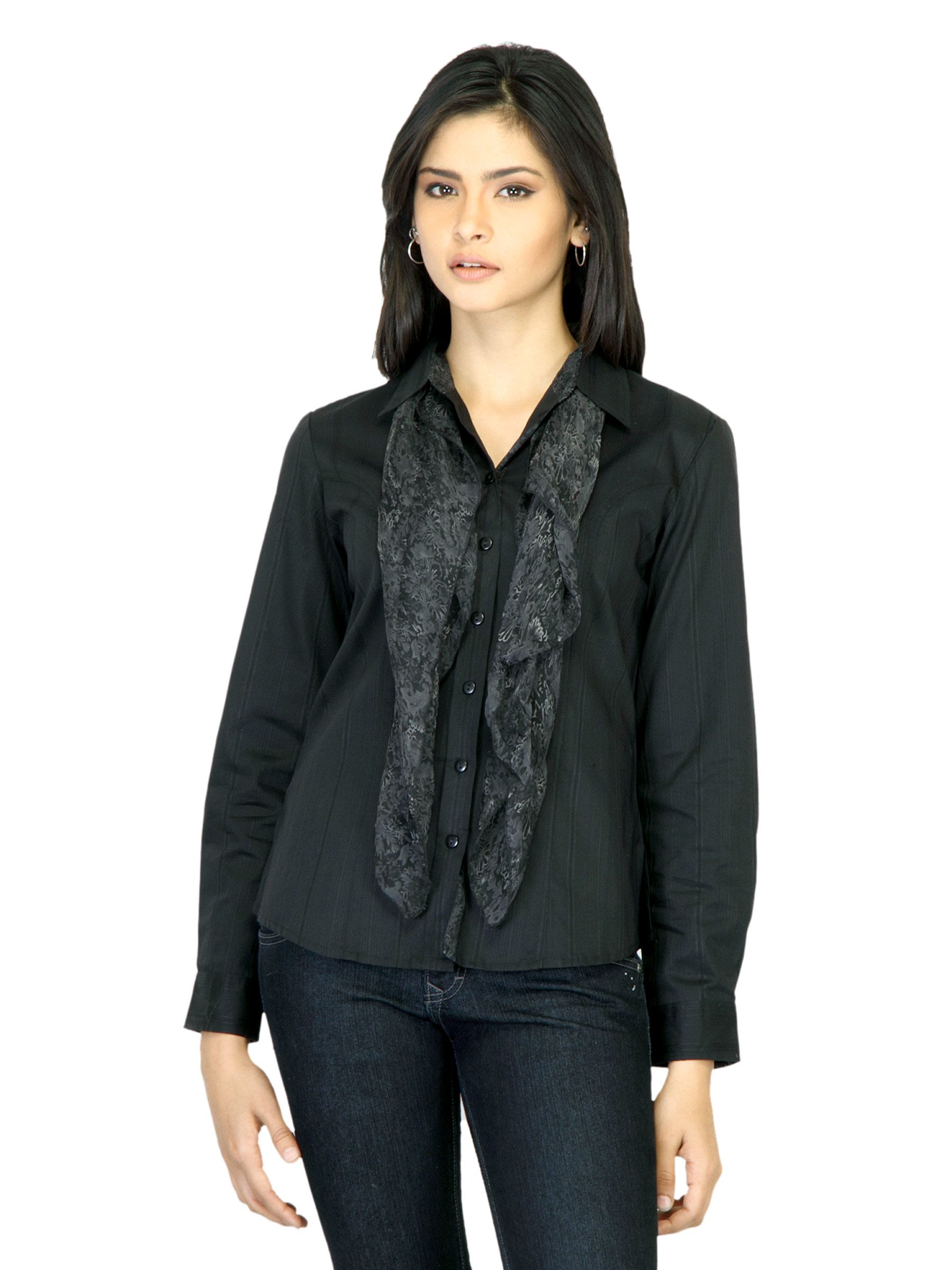 Scullers For Her Striped Black Shirt