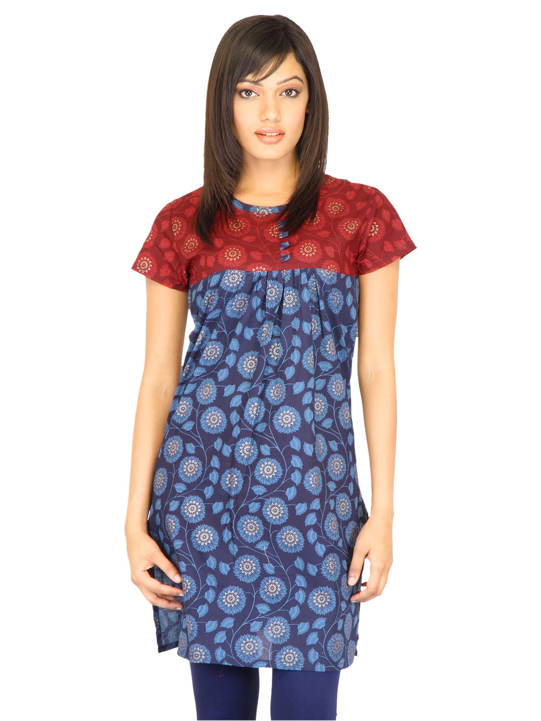 Vishudh Women Navy Blue Kurta