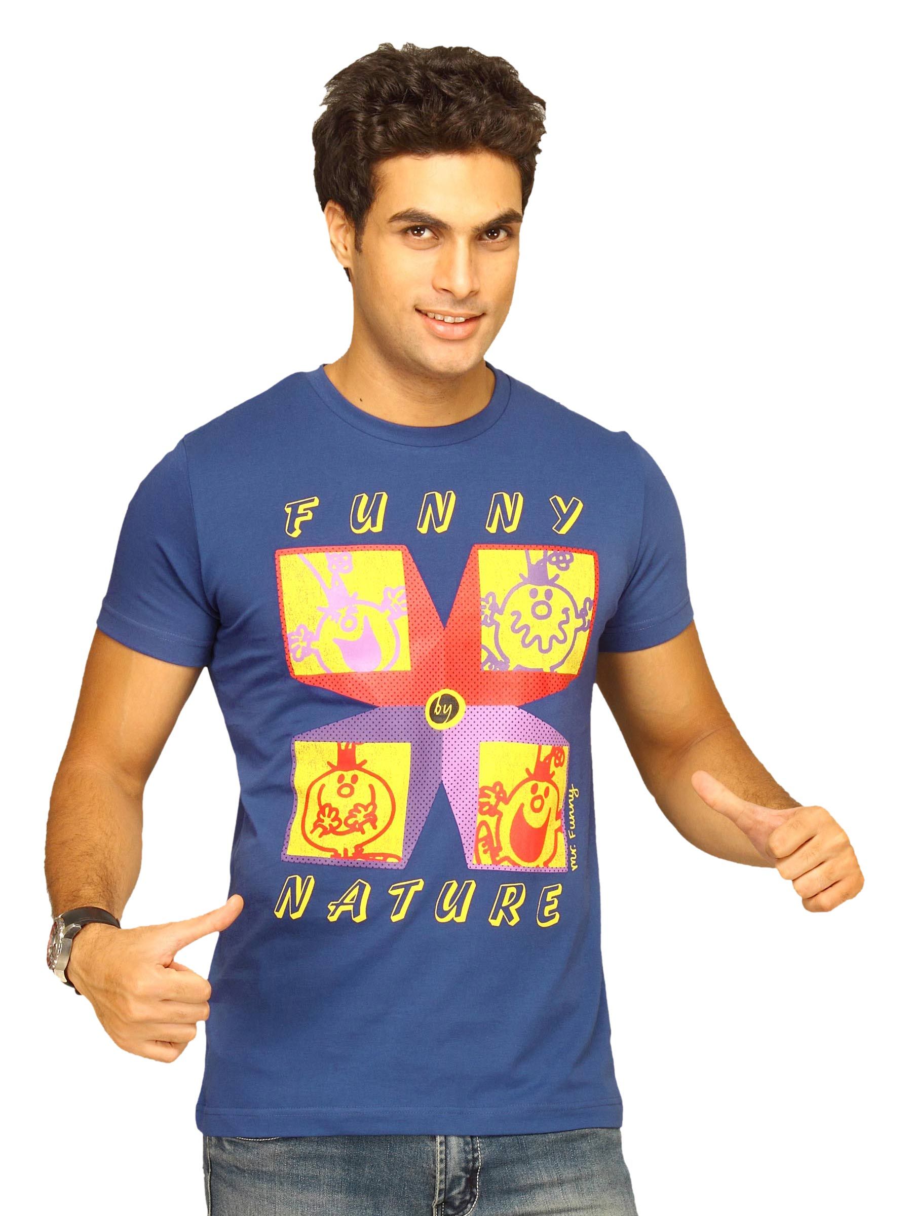 Mr.Men Men's Funny Nature Blue T-shirt
