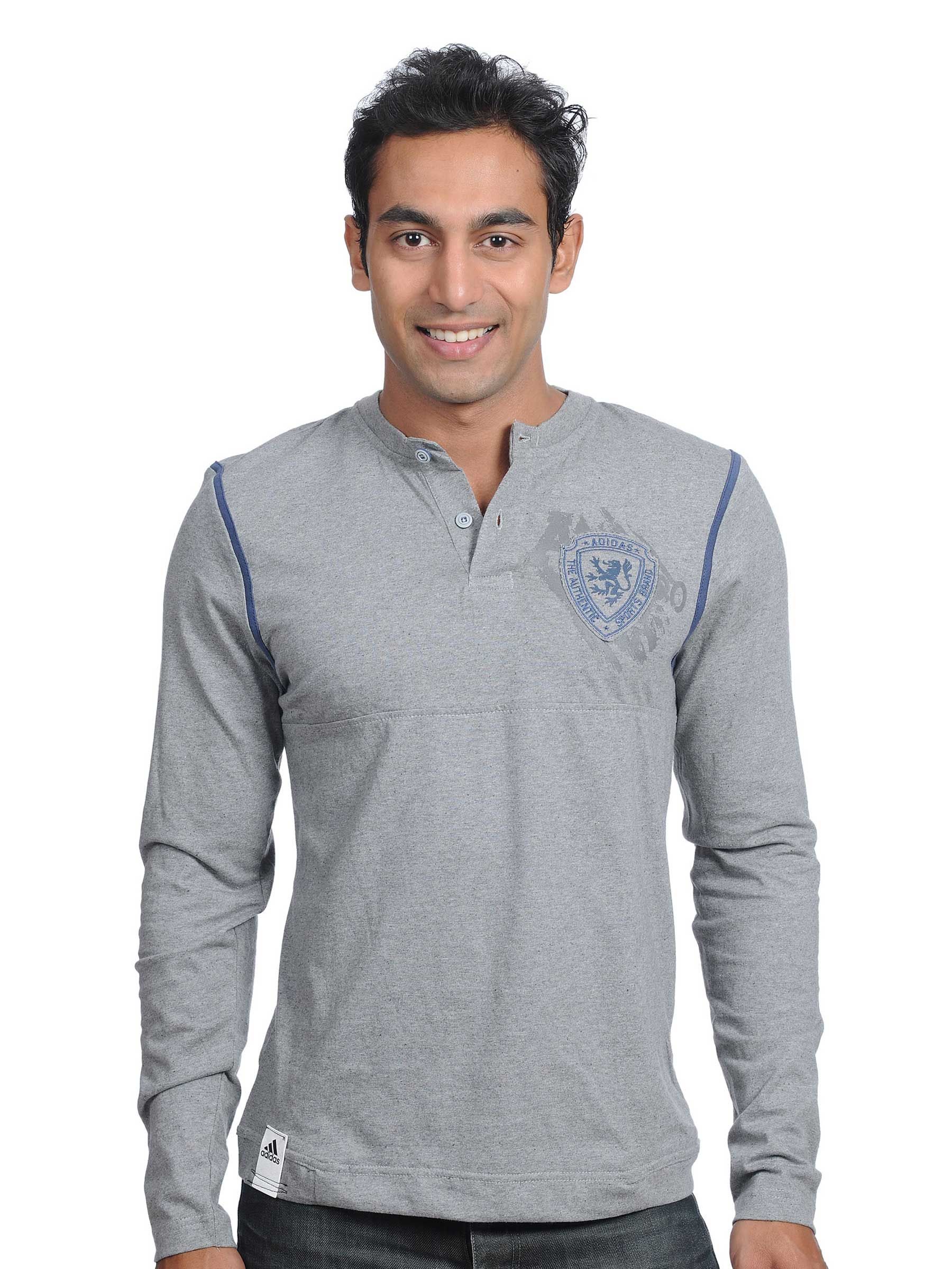 ADIDAS Mens Full Grey T-shirt