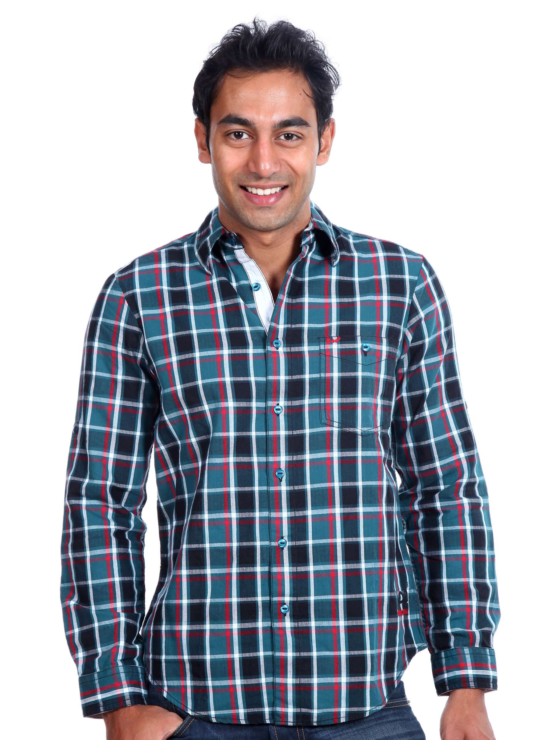 Lee Men Check Mason Blue Shirt