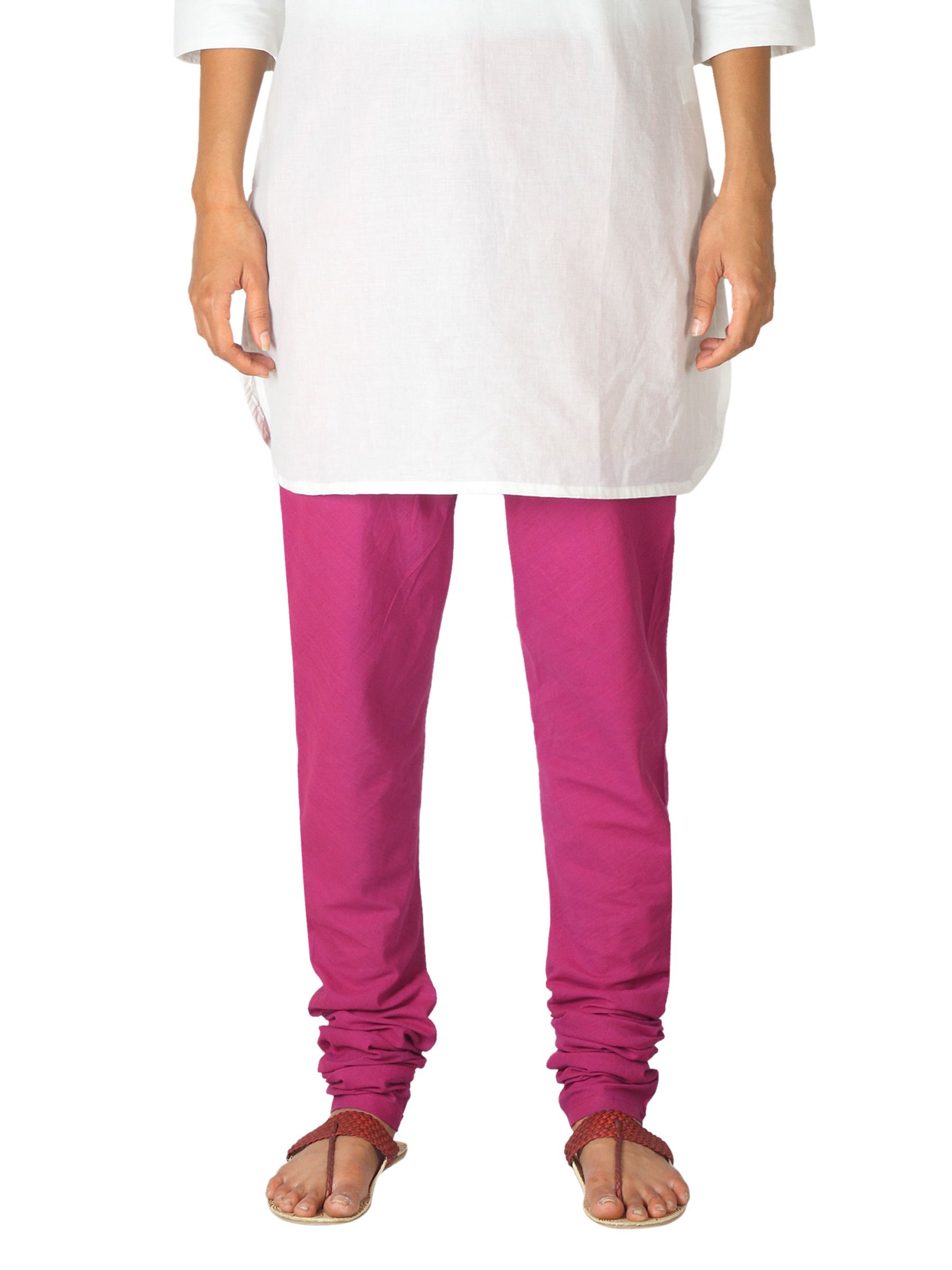 Fabindia Women Magenta Mangalgiri Churidar