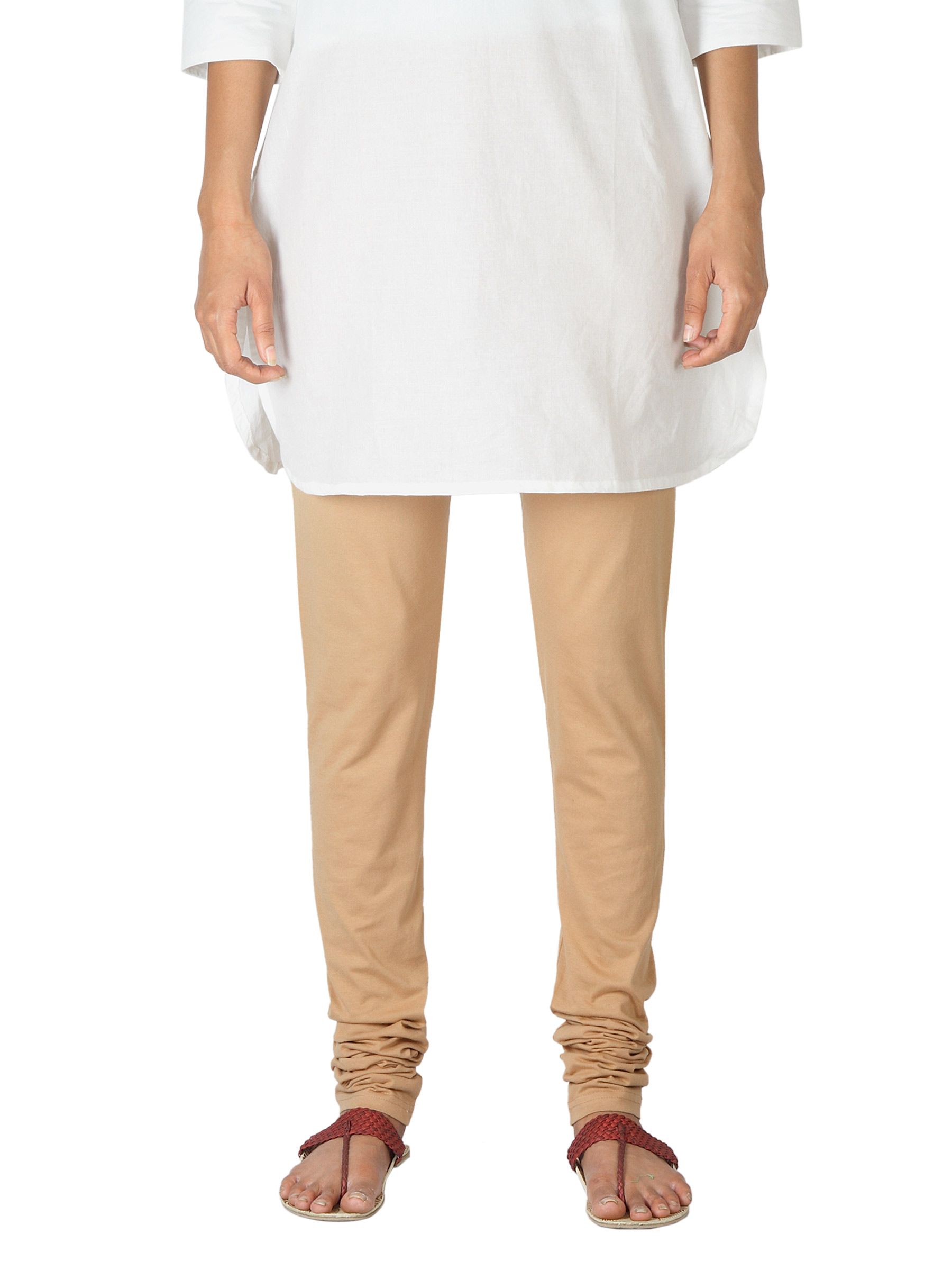 Fabindia Women Beige Leggings