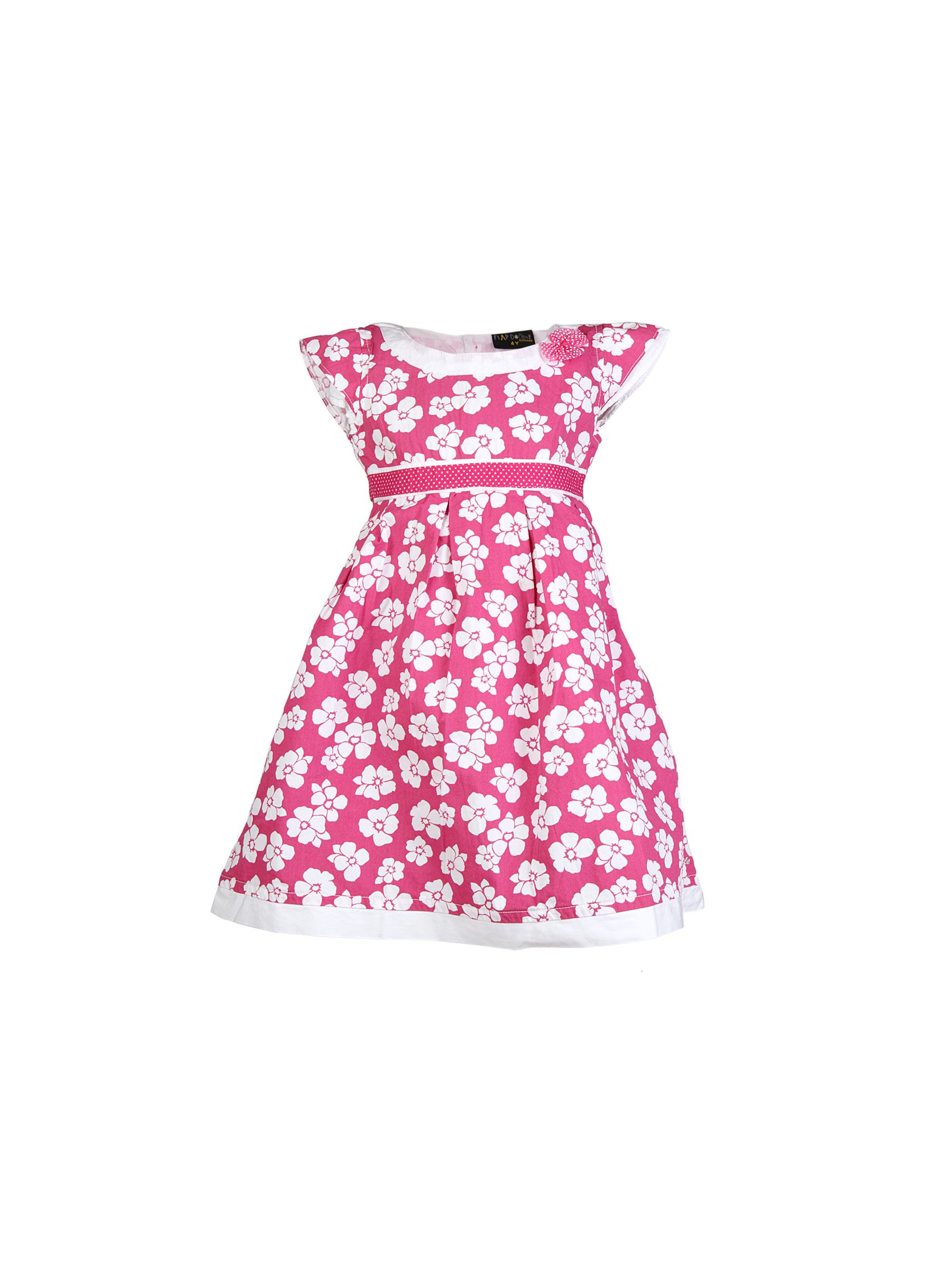 Doodle Kids Girl Printed Pink Dress