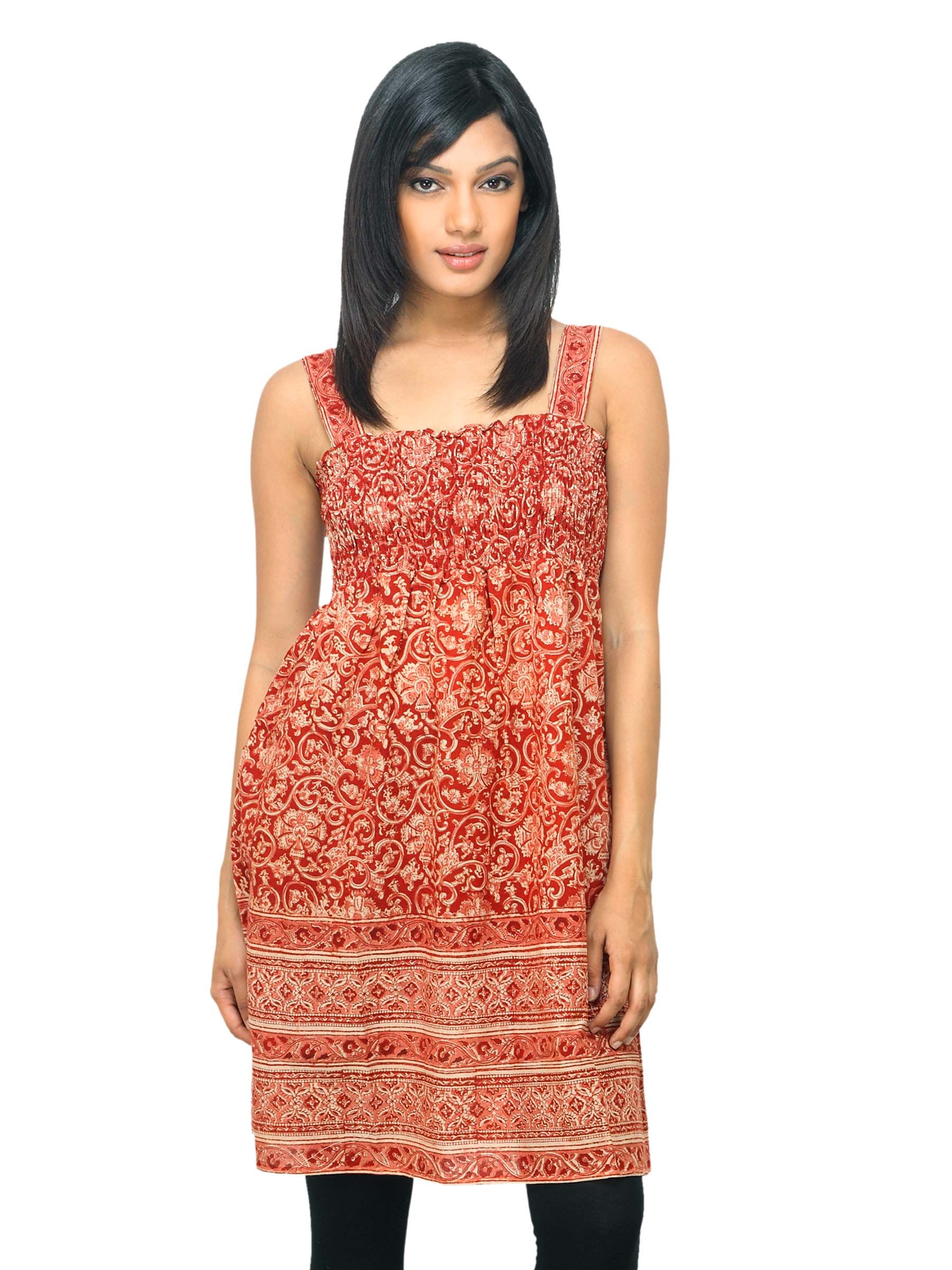 Fabindia Women Red Kalamkari Tunic