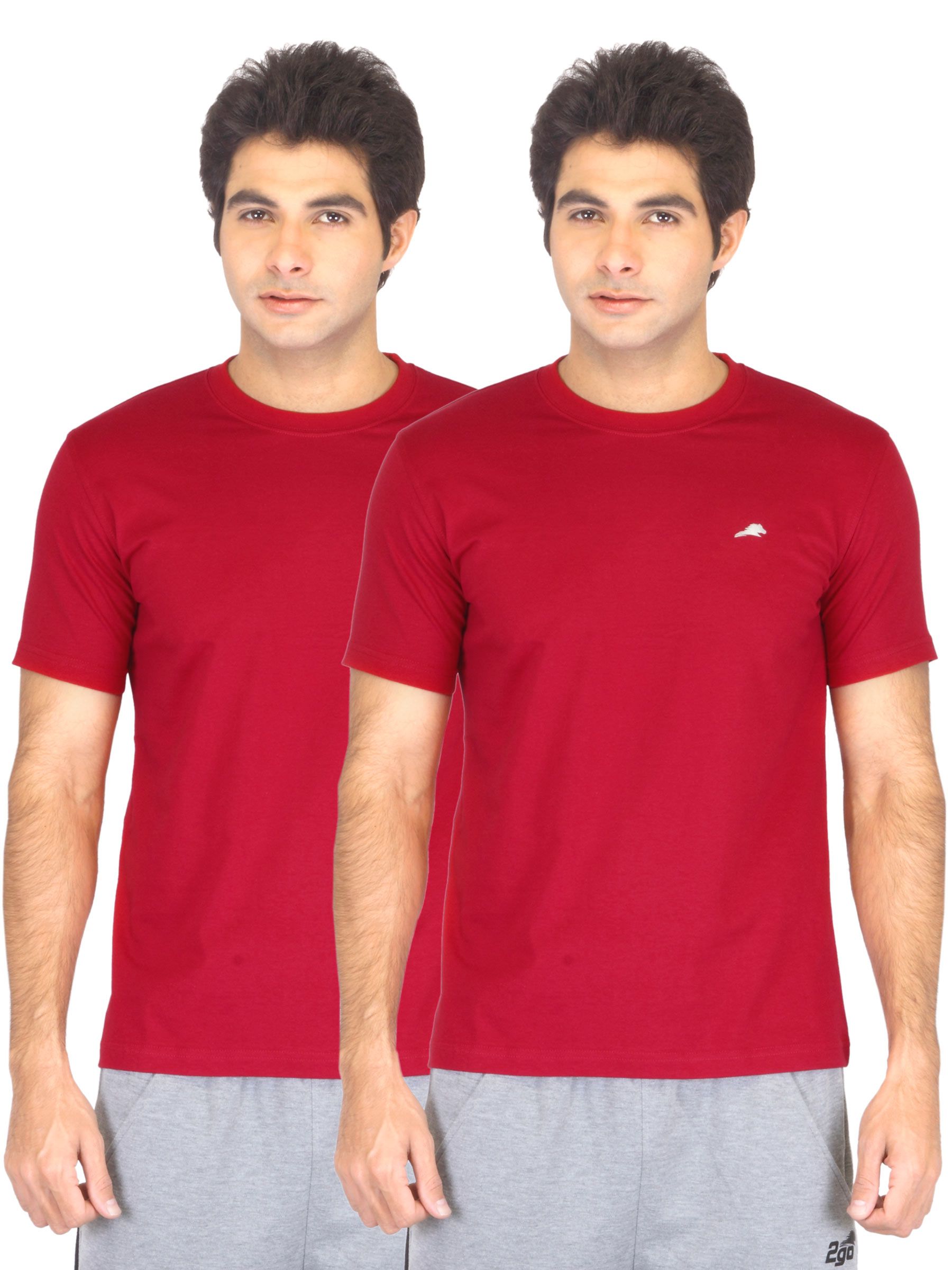 2go Active Gear USA Men Pack of Two Red Jordan T-shirt
