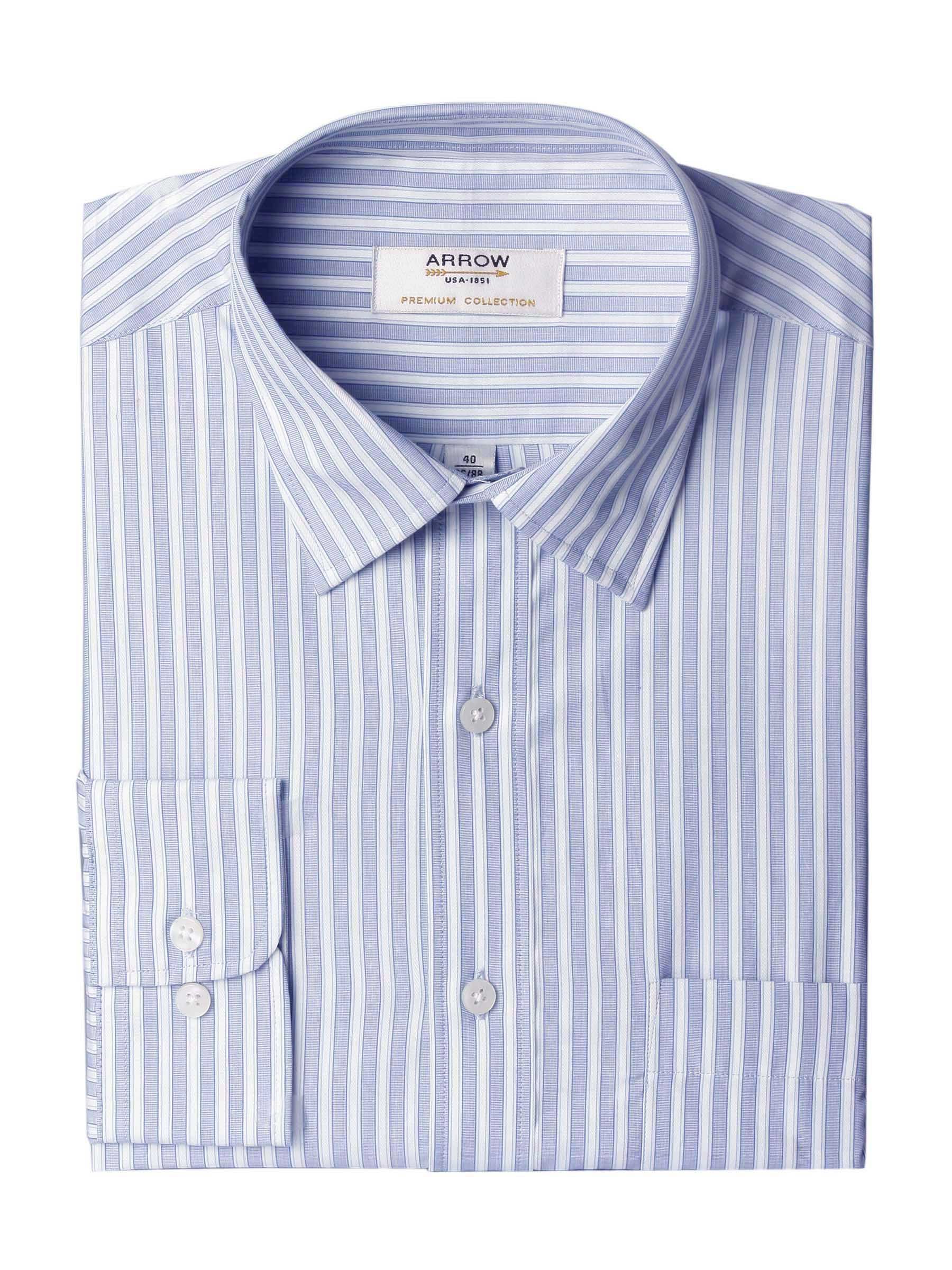 Arrow Men Stripes Blue Shirts