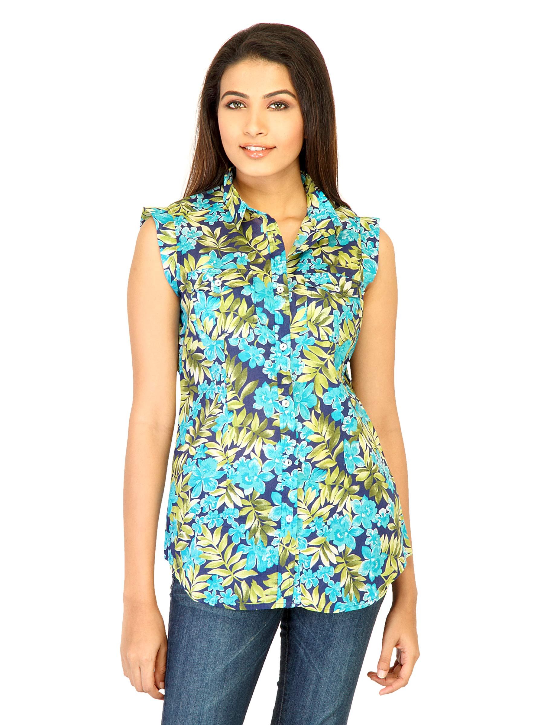 United Colors of Benetton Women Printed Blue Tunics