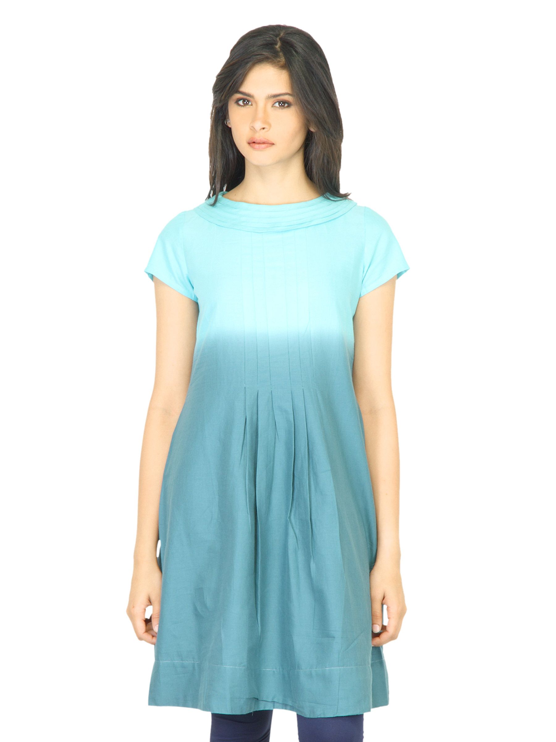 W Women Shaded Blue Kurta